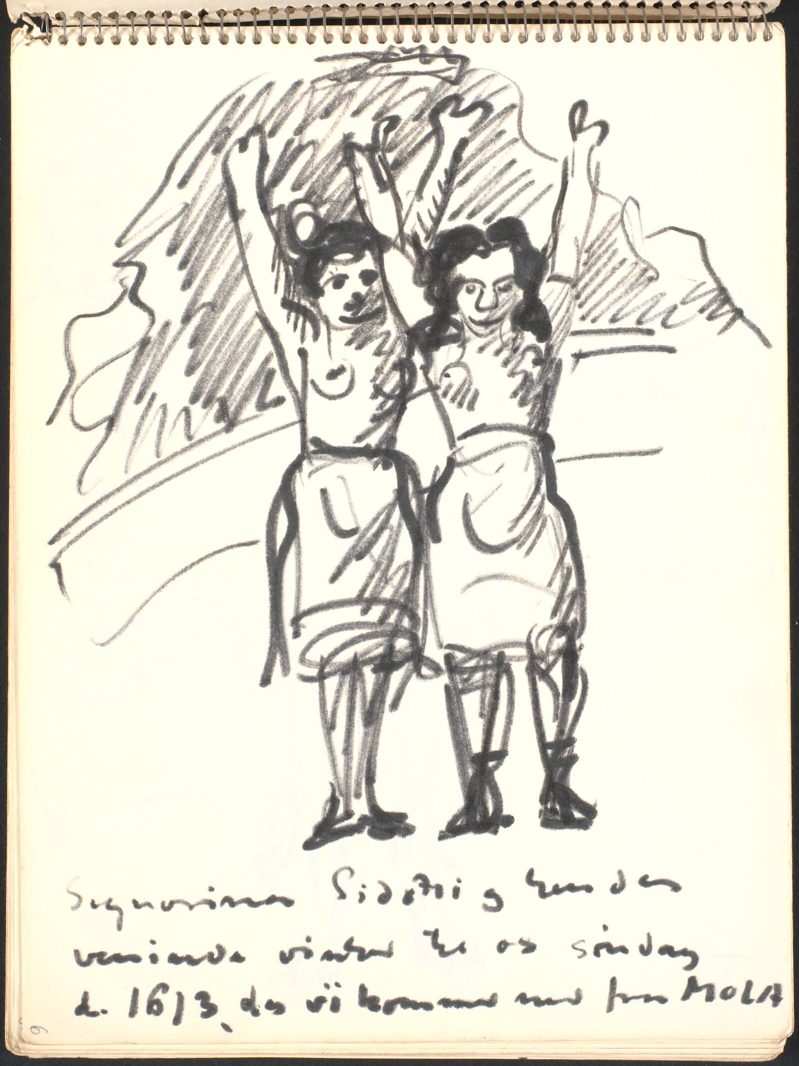 To piger med nøgen overkrop, Gottfred Eickhoff, 1952