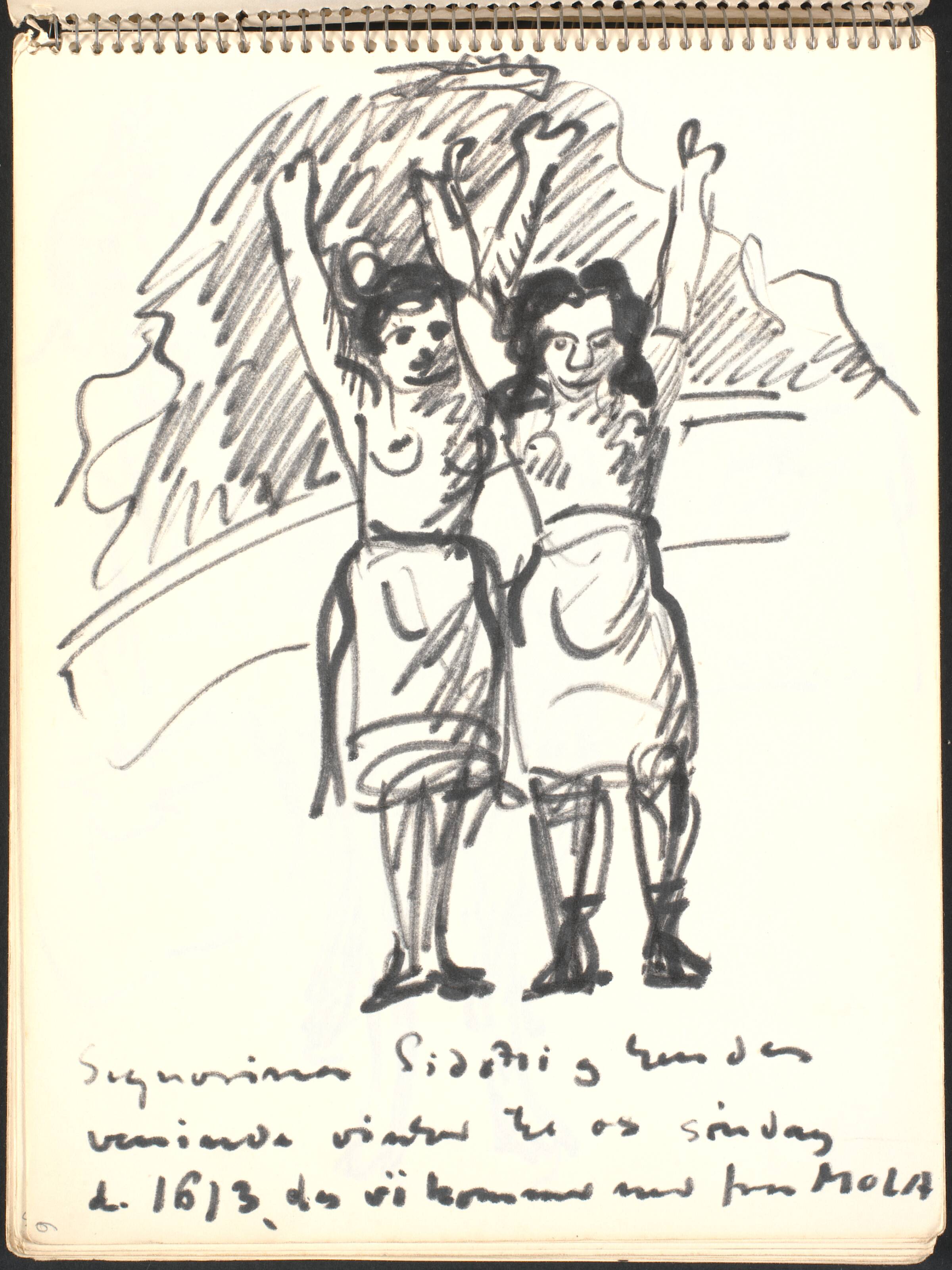 To piger med nøgen overkrop, Gottfred Eickhoff, 1952