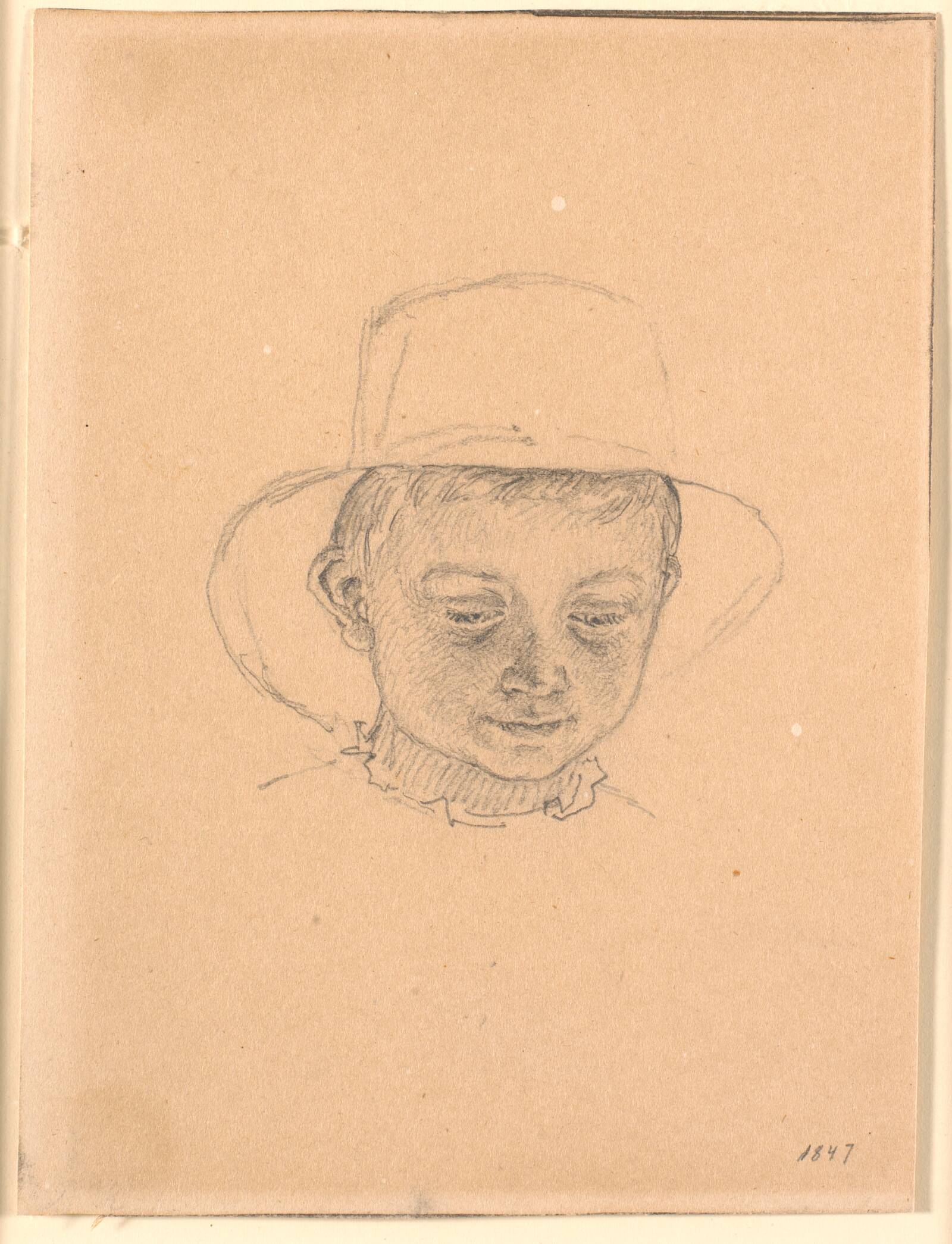 Sønnen Peter der ser ned, Christen Købke, 1847