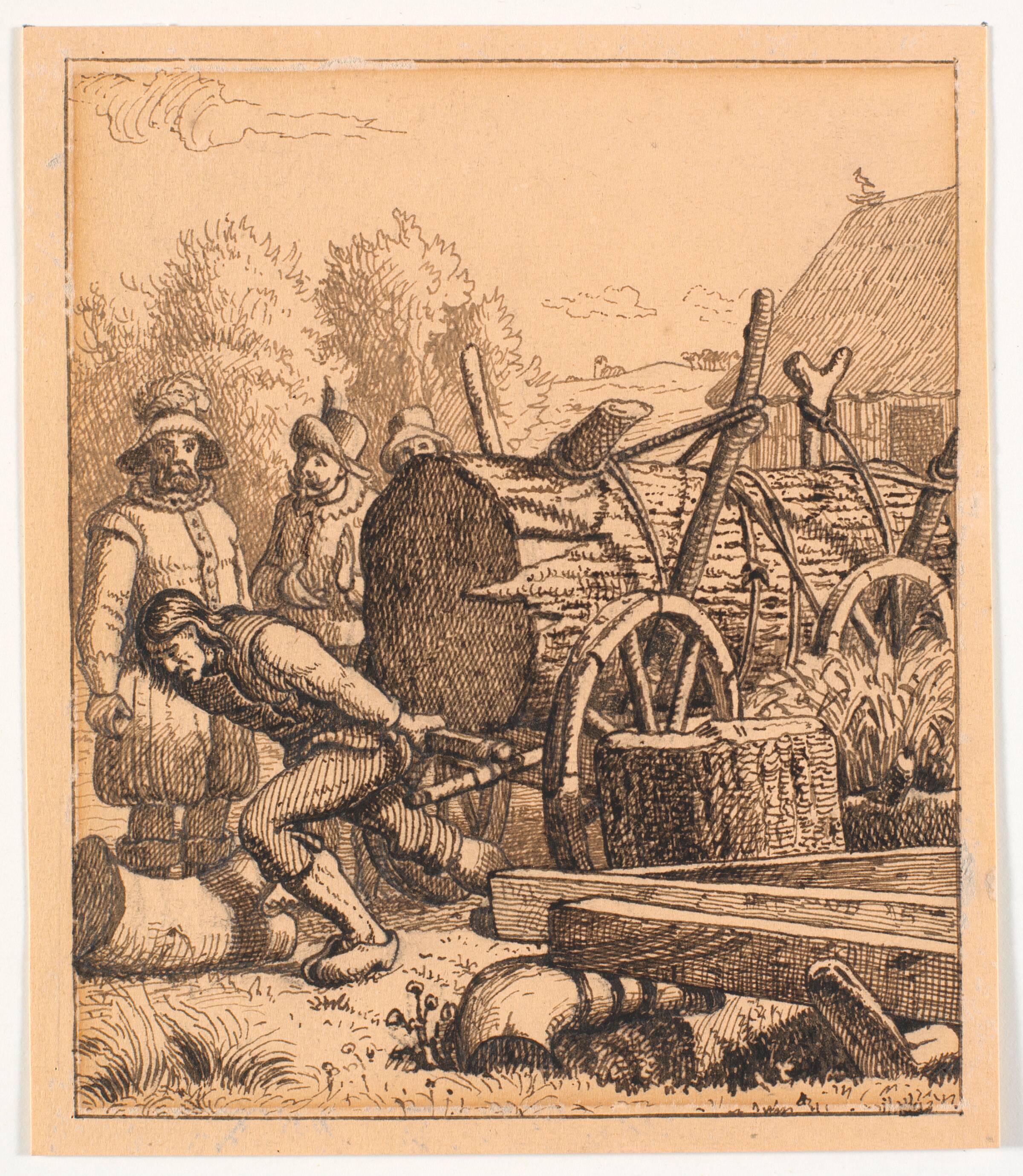 Illustration til St. St. Blicher, De tre Helligaftener, Christen Dalsgaard, 1846-1858