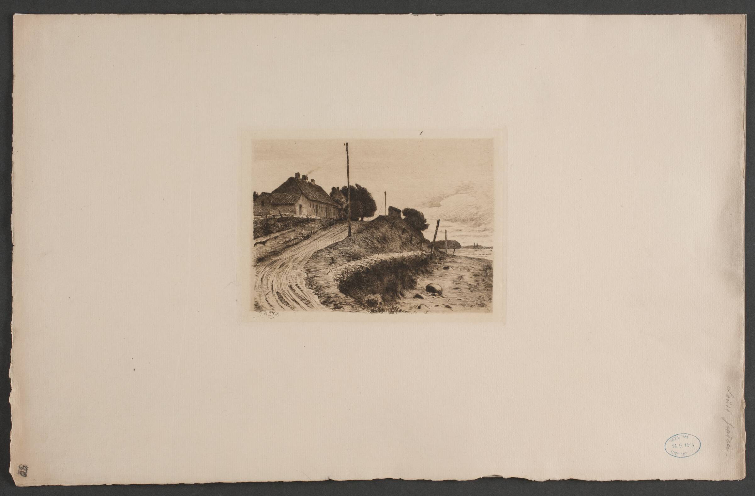Baket vej ved en sø, Louis Jensen, 1903
