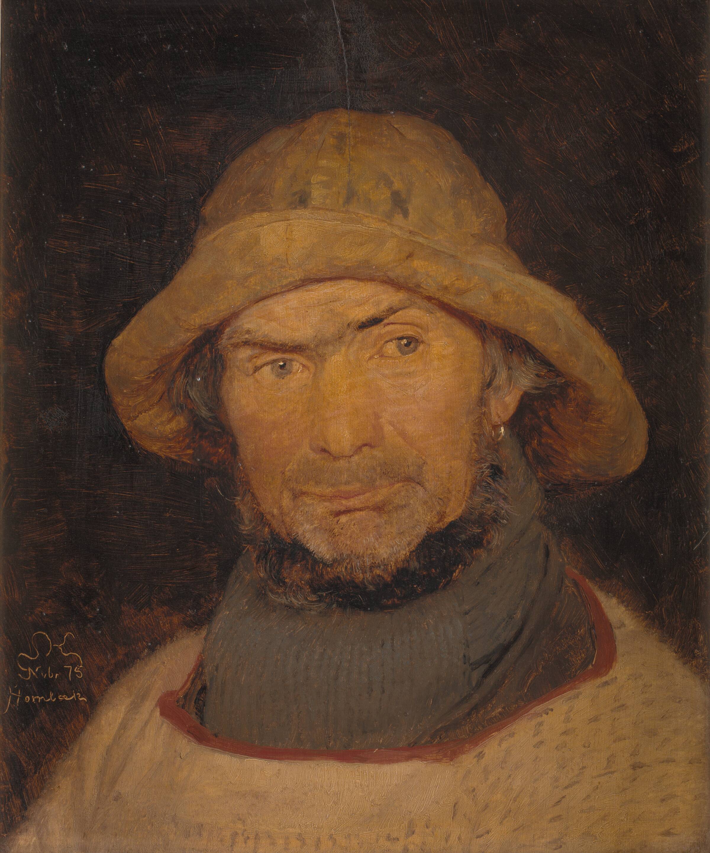 Portræt af en fisker fra Hornbæk, P.S. Krøyer, 1875