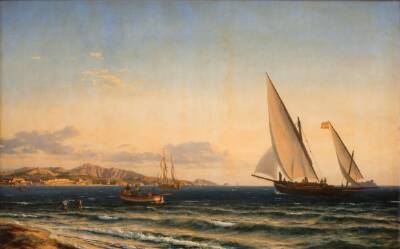 Aften ved Middelhavet. I baggrunden Marseille og øen If