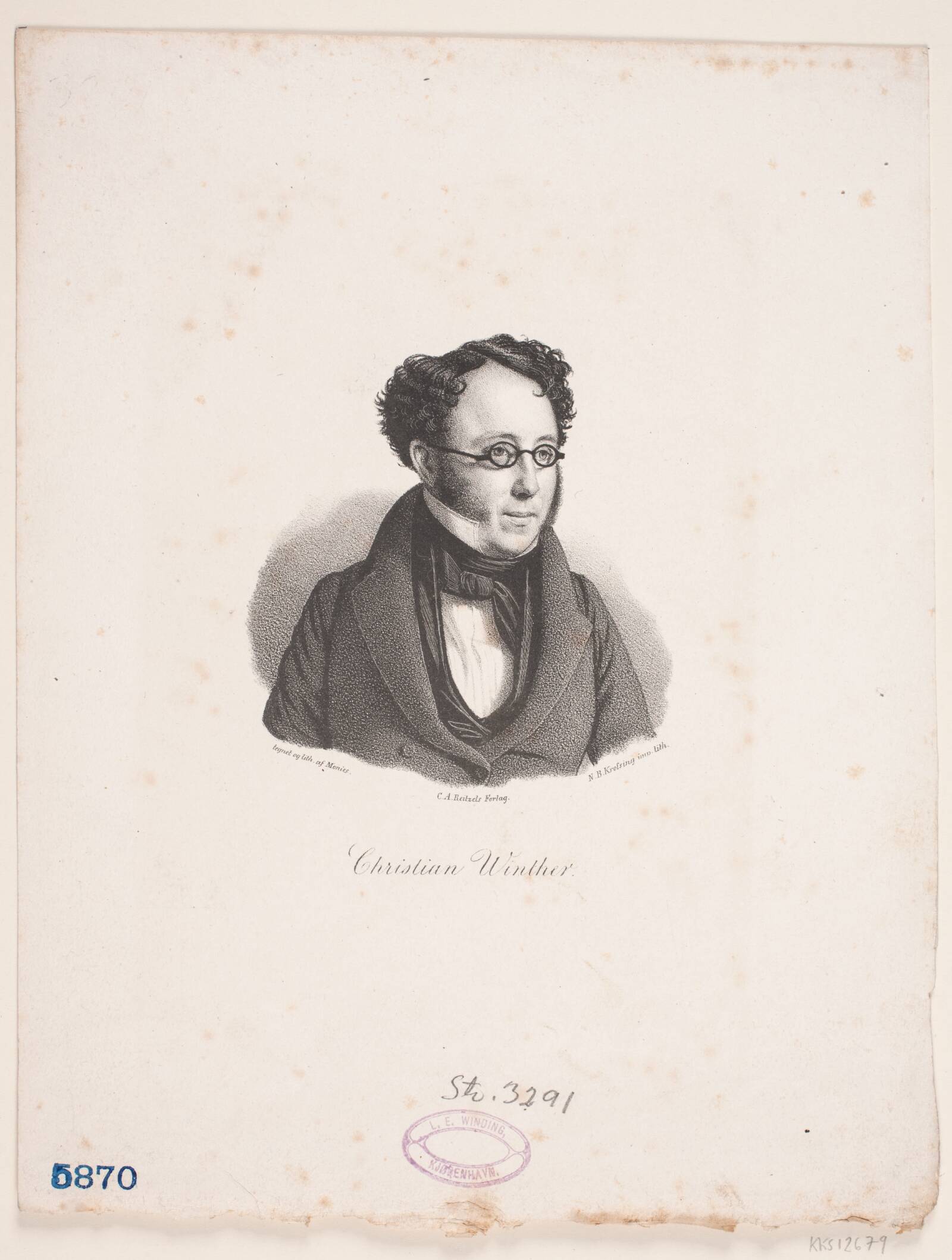 Christian Winther, David Monies, 1835