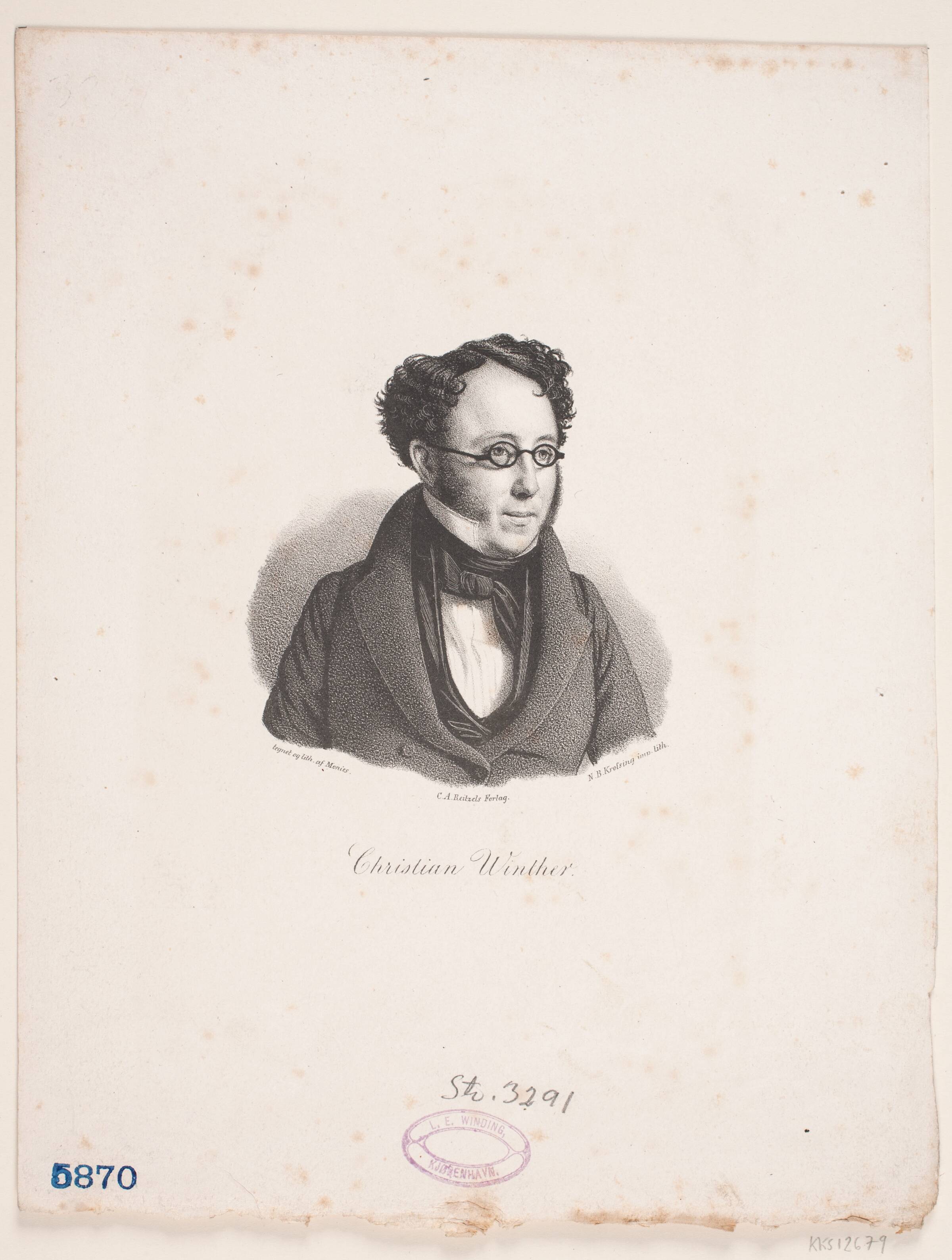 Christian Winther, David Monies, 1835