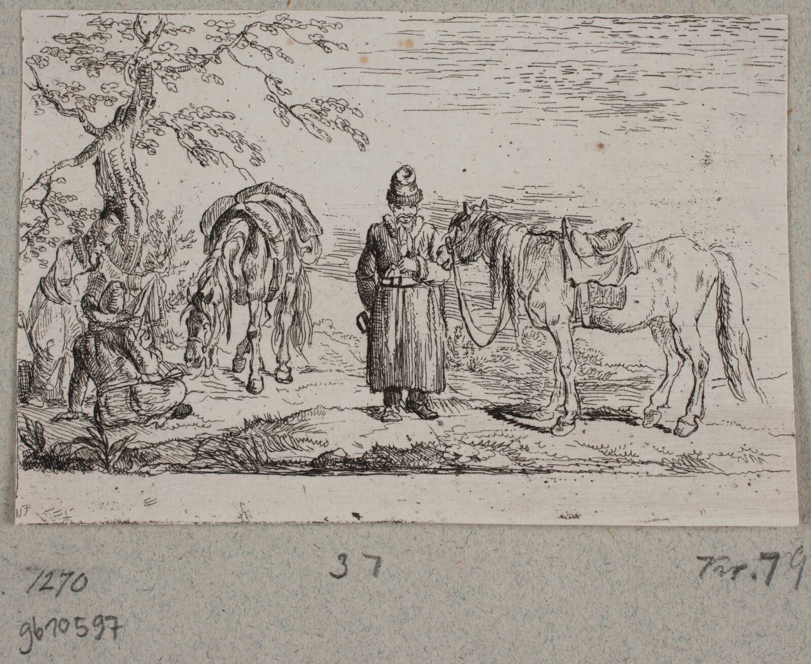 Hvilende kosakker, Christian David Gebauer, 1813