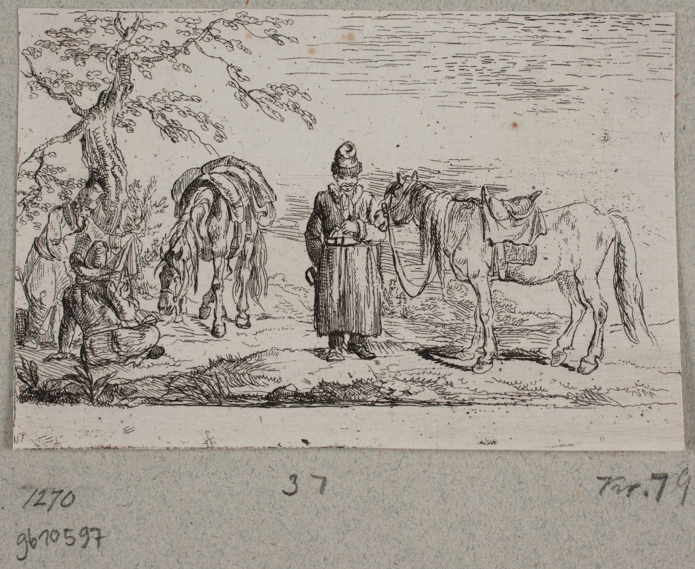 Hvilende kosakker, Christian David Gebauer, 1813