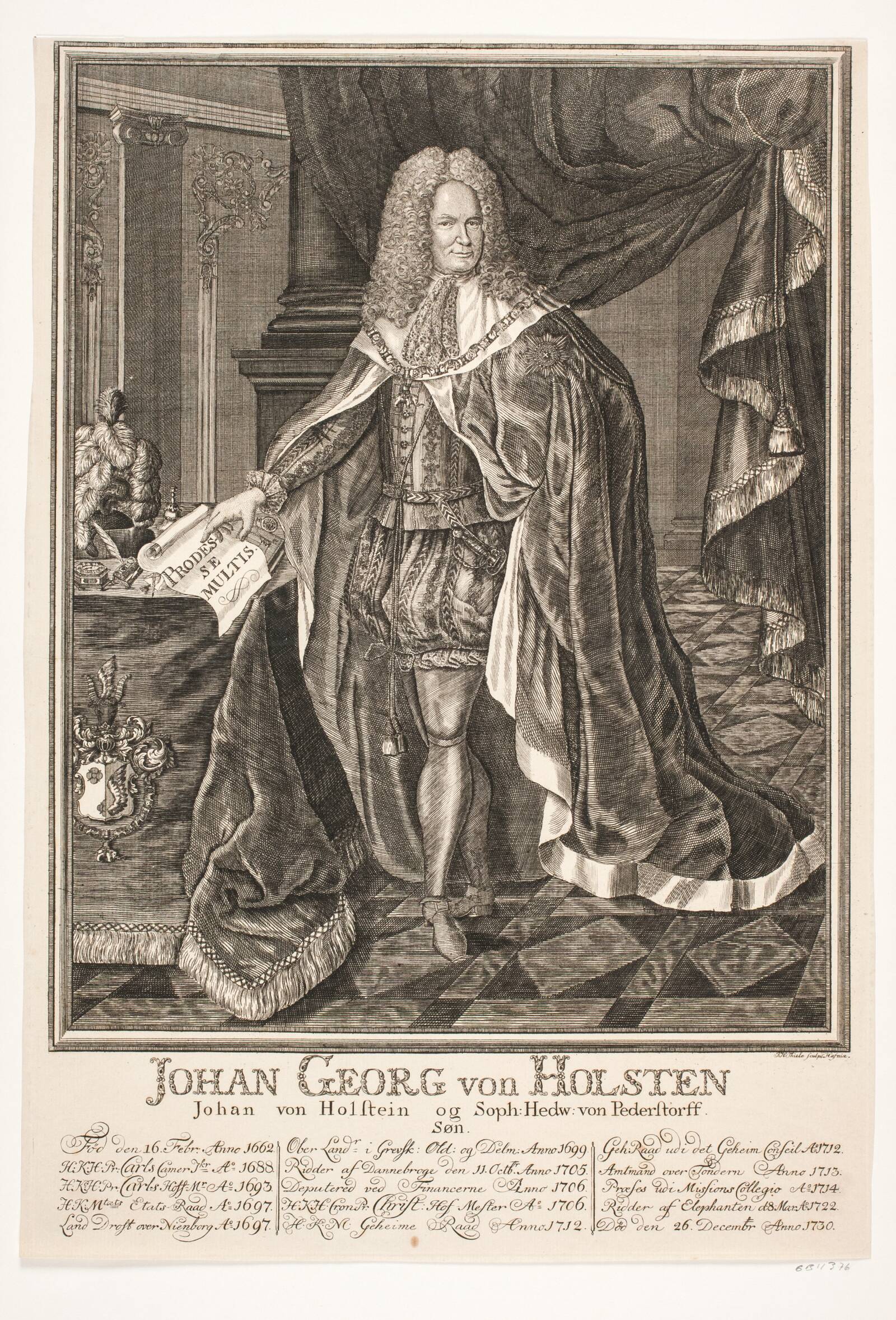 Johan Georg von Holstein, Johan Herman Thiele, 1730-1747