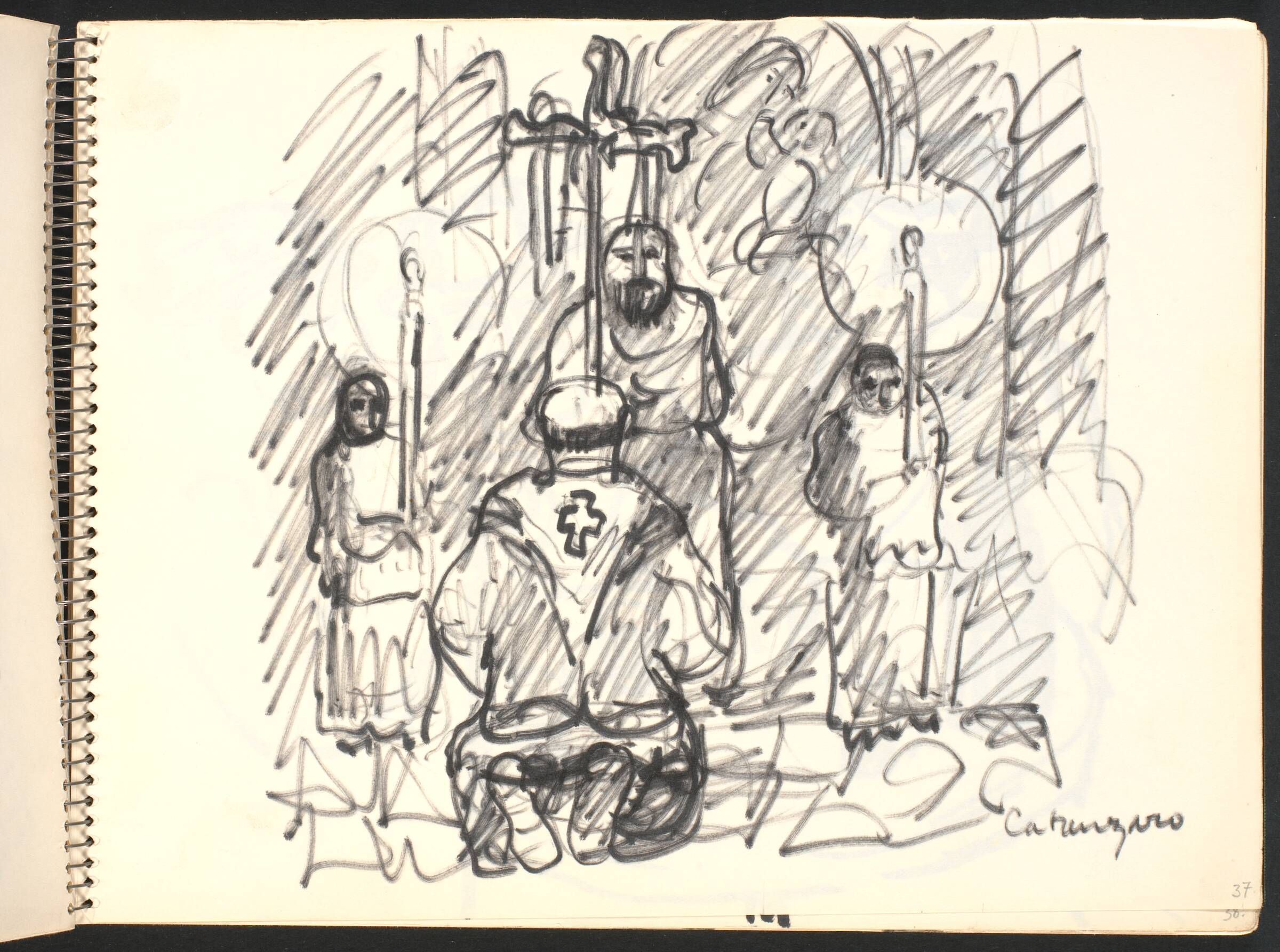 Kirkescene, Gottfred Eickhoff, 1952