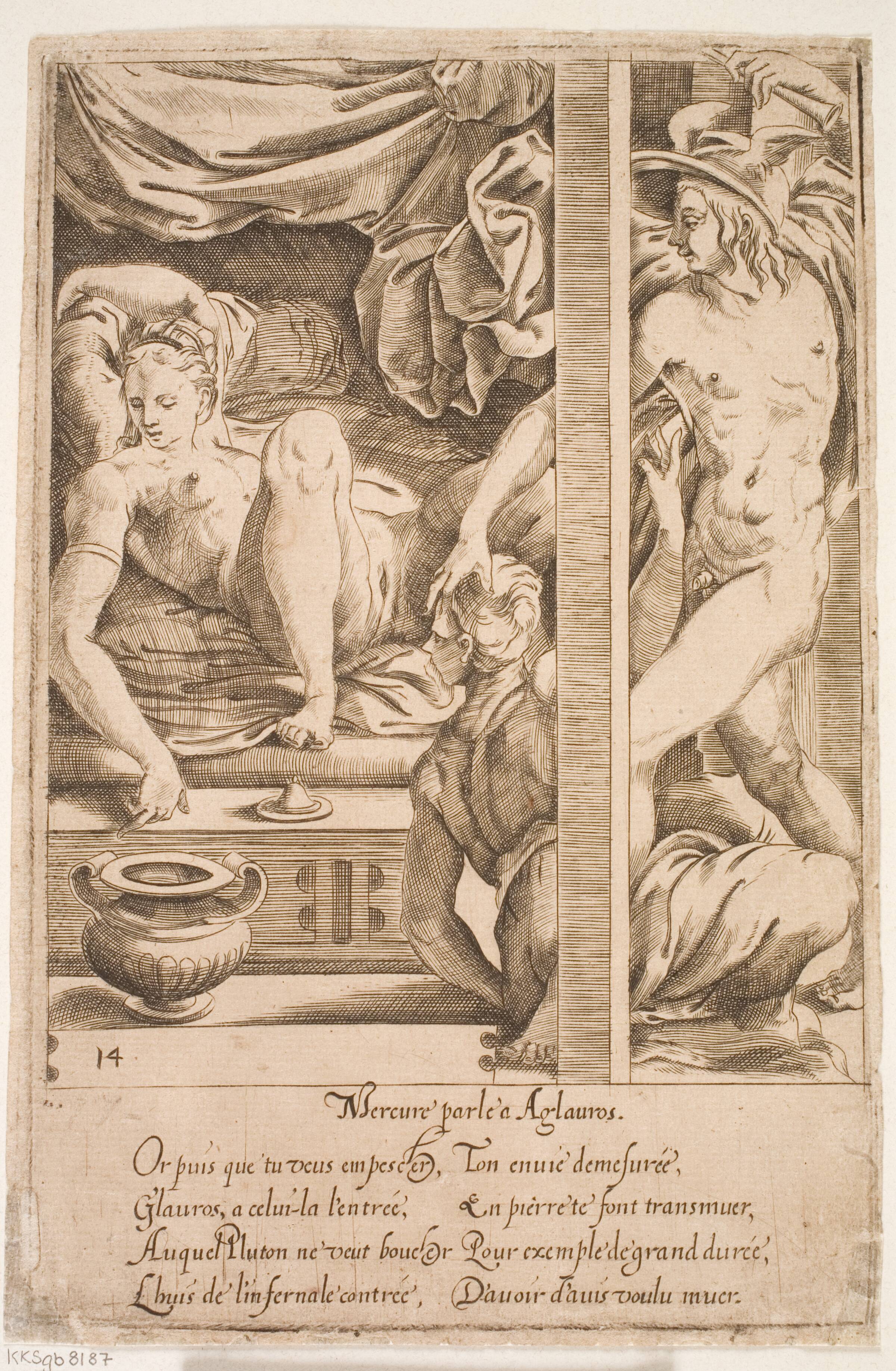 Merkur besøger Herse, Jacques Androuet Ducerceau, 1540-1585
