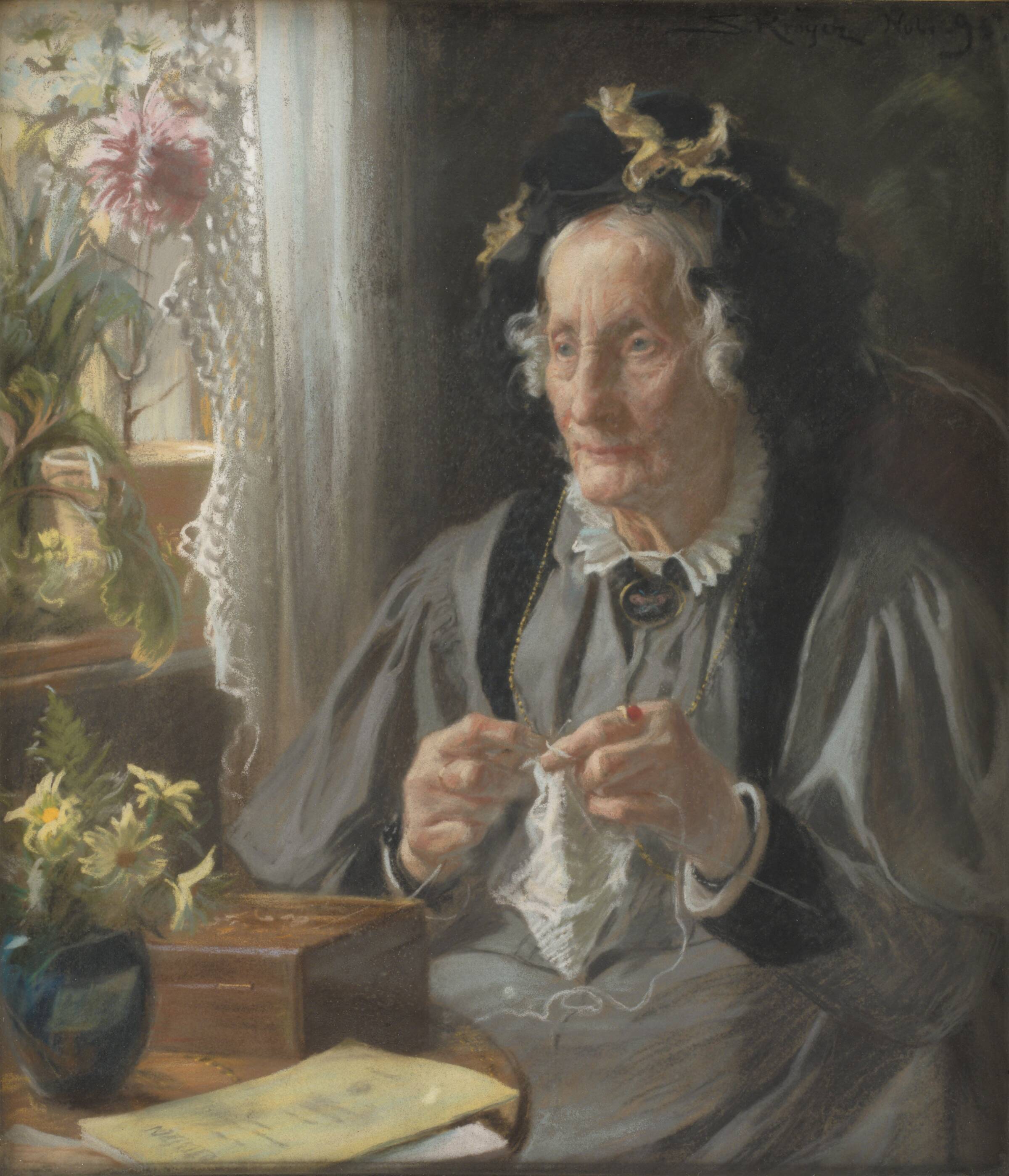 Portræt af konferensrådinde S.A. Casse f. Engelbreth, P.S. Krøyer, 1895