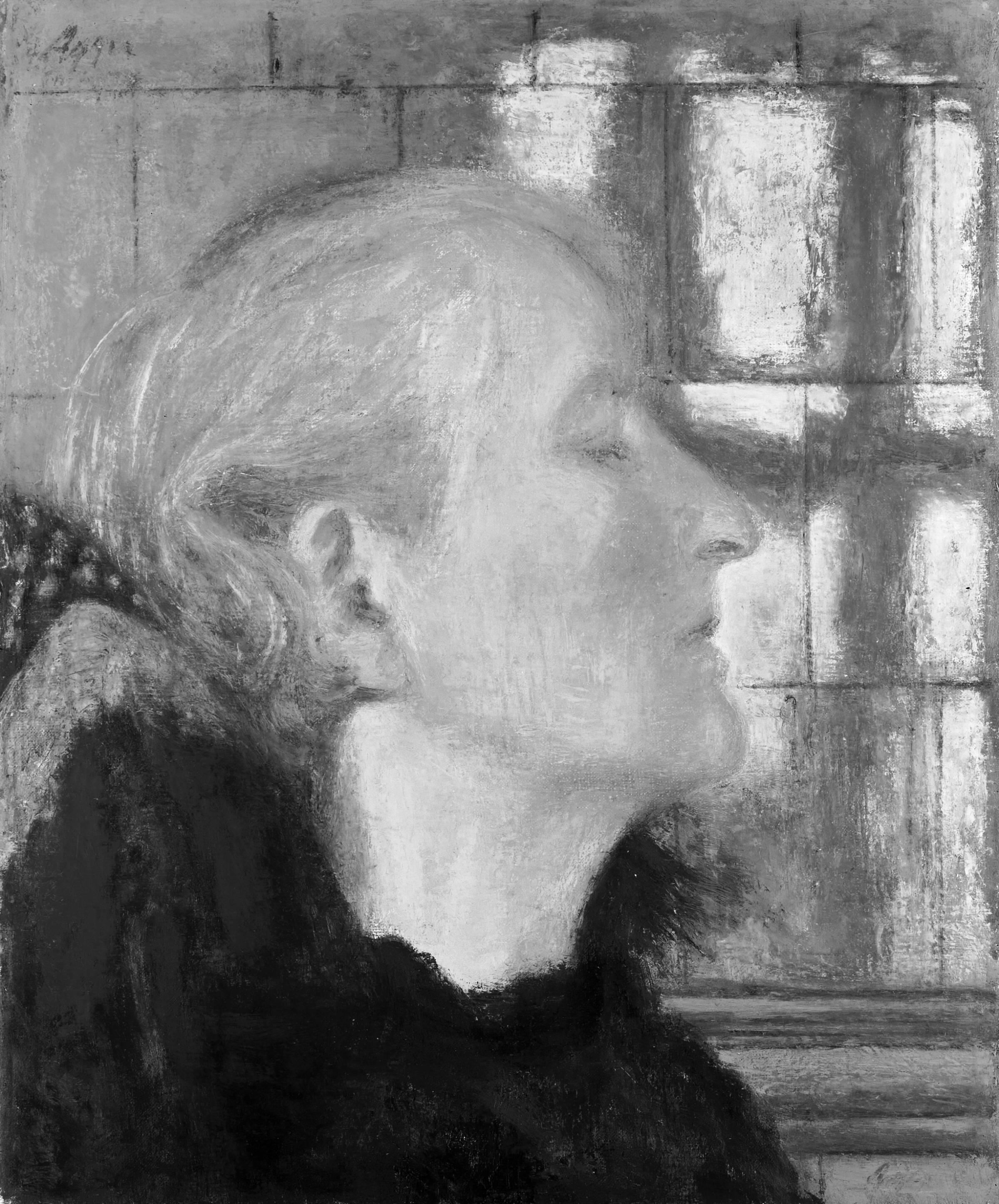 Ingeborg Agger, f. Stuhlmann, kunstnerens hustru, Knud Agger, 1951-1952