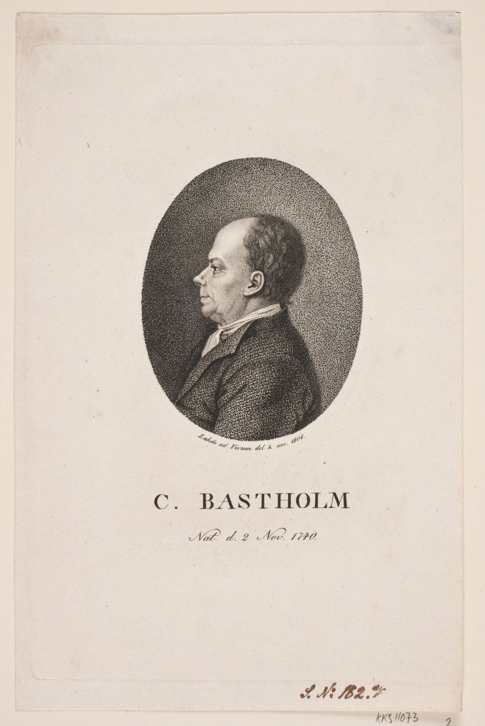C. Bastholm, Gerhard Ludvig Lahde, 1806