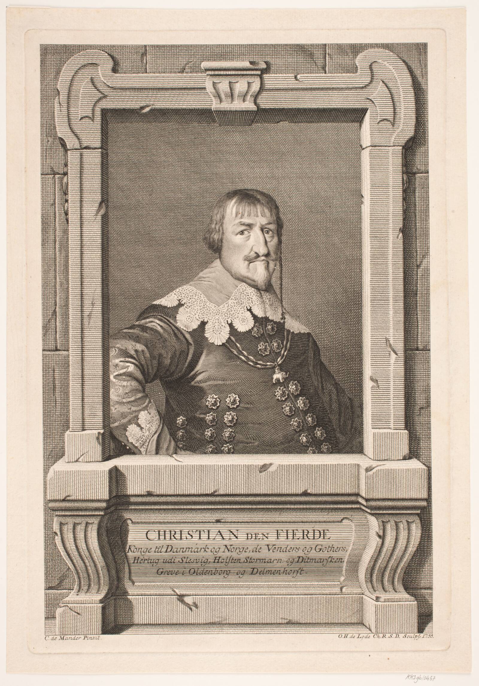 Christian IV, Odvardt Helmoldt de Lode, 1755