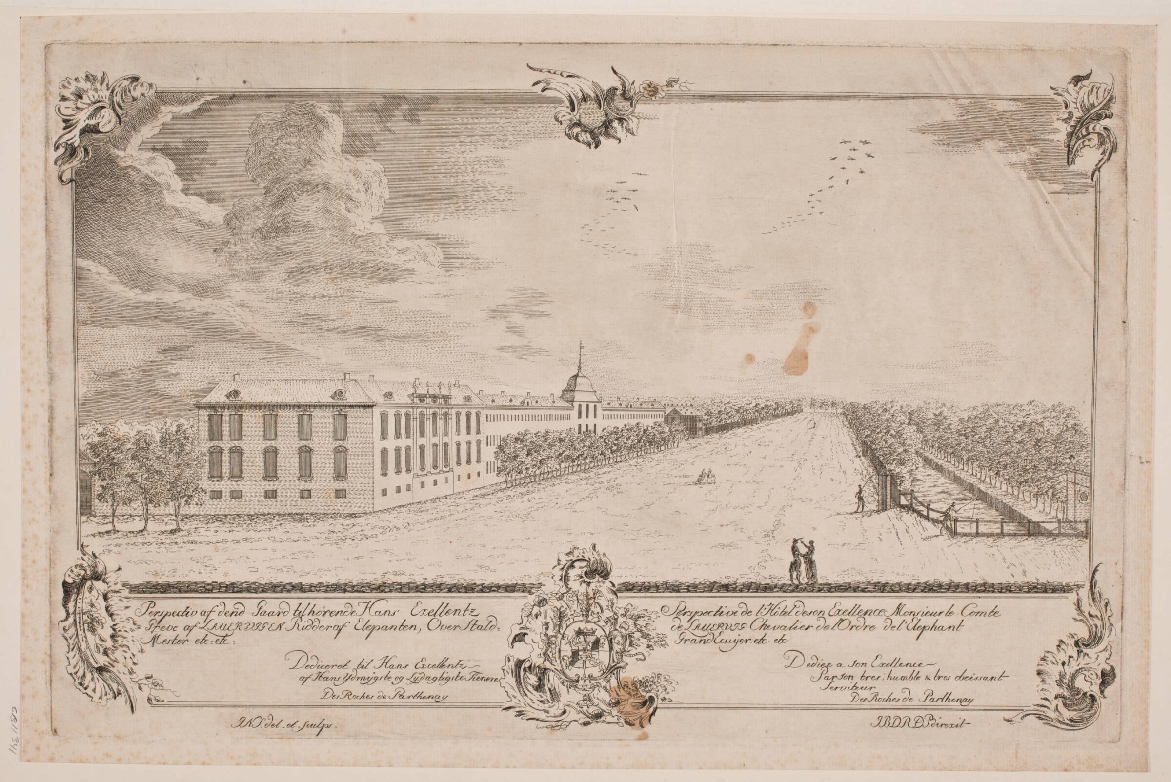 Laurvigske (nu Moltkes) Palæ, J.N. Schrøder, 1740-1749