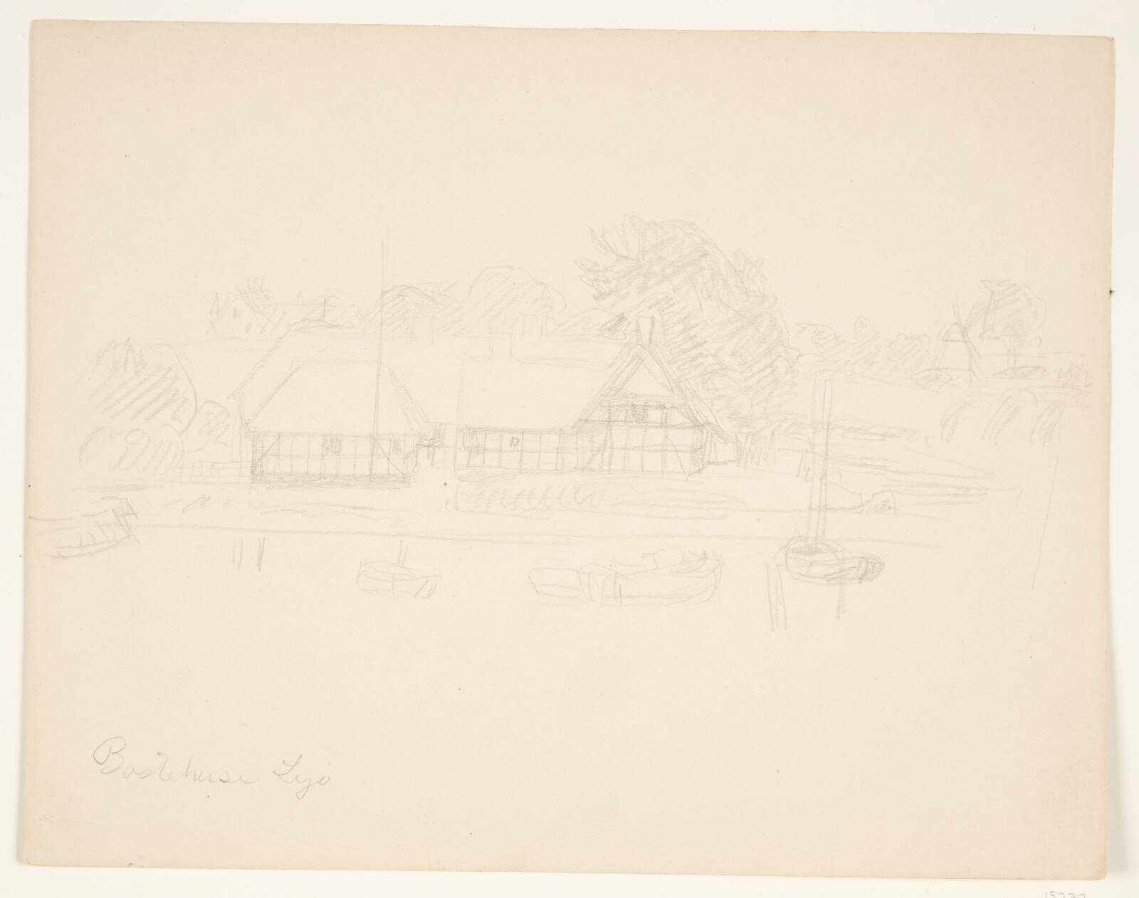 "Bostehuse". Lyø, Johannes Larsen, 1921