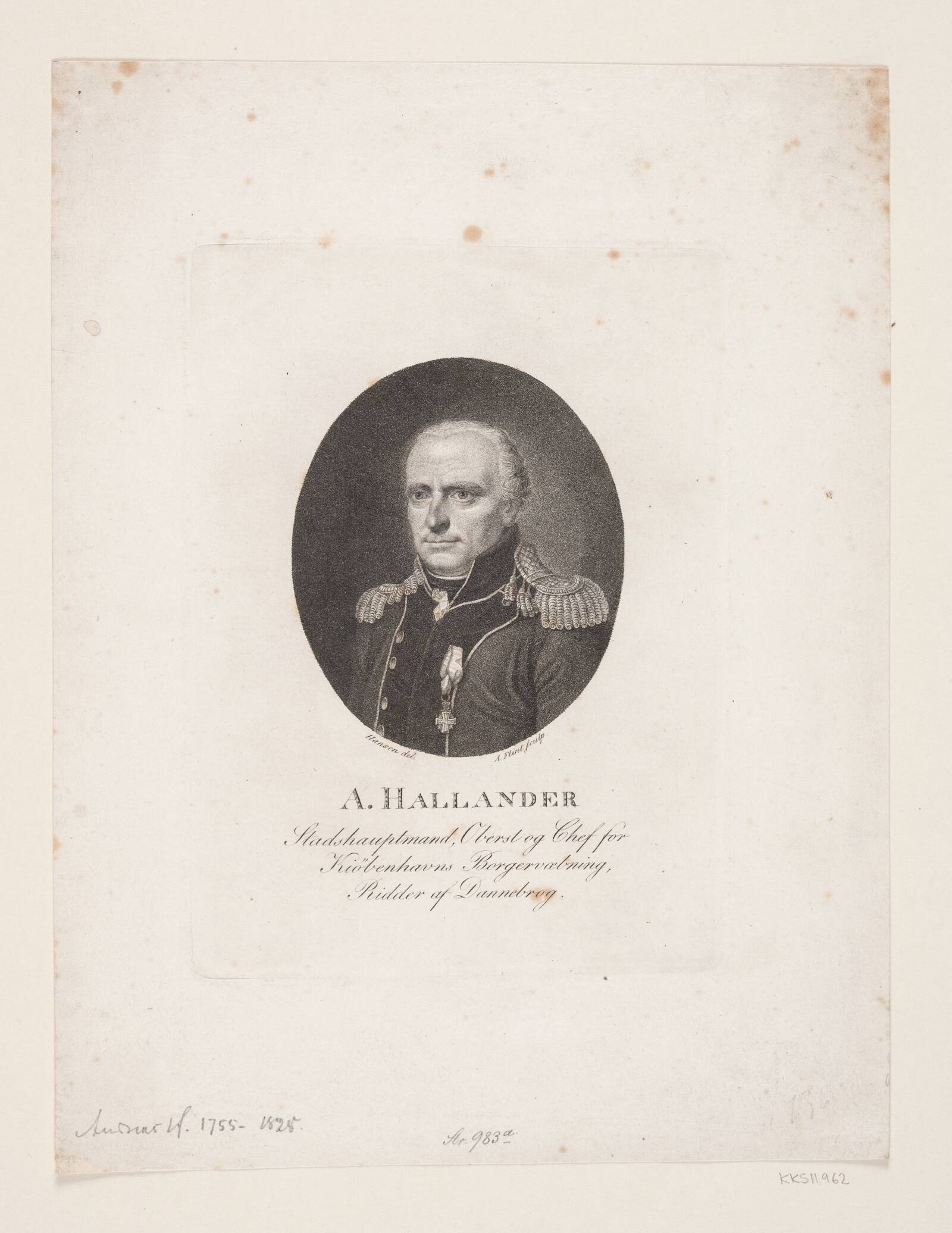 A. Hallander, Andreas Flint, 1767-1824