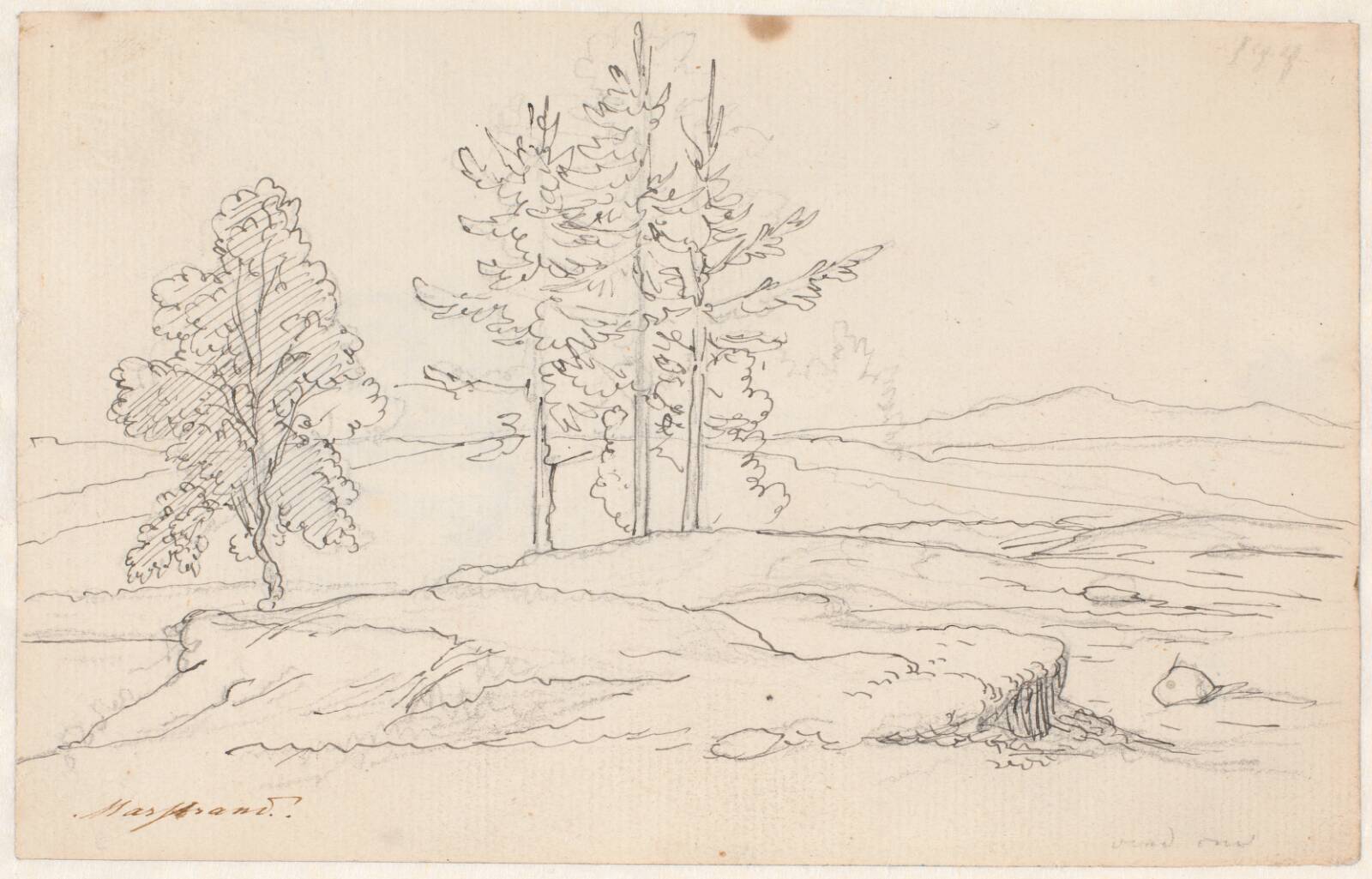 Svensk landskab, Wilhelm Marstrand, 1851