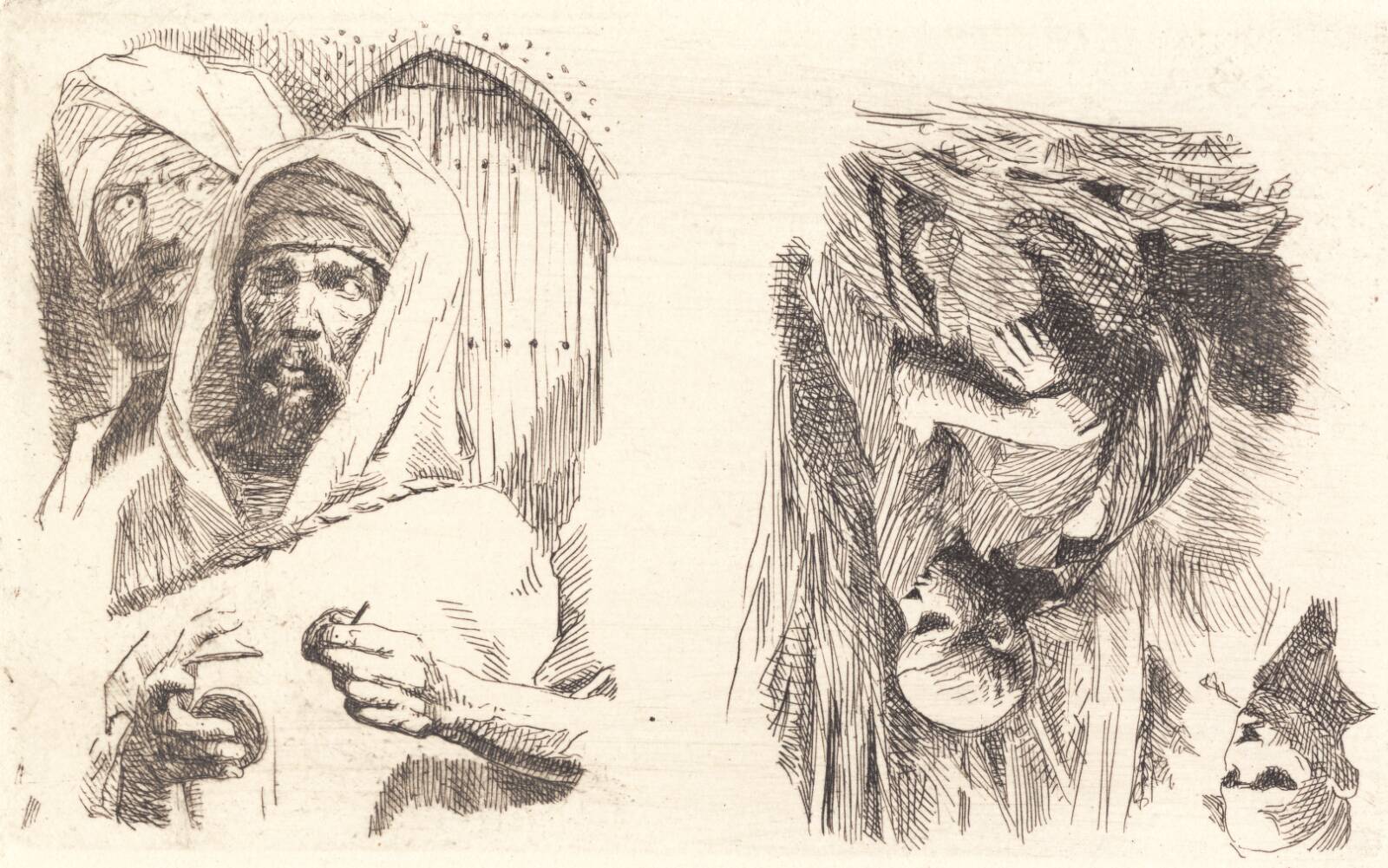 Prøveplade med orientalere, Frans Schwartz, 1897