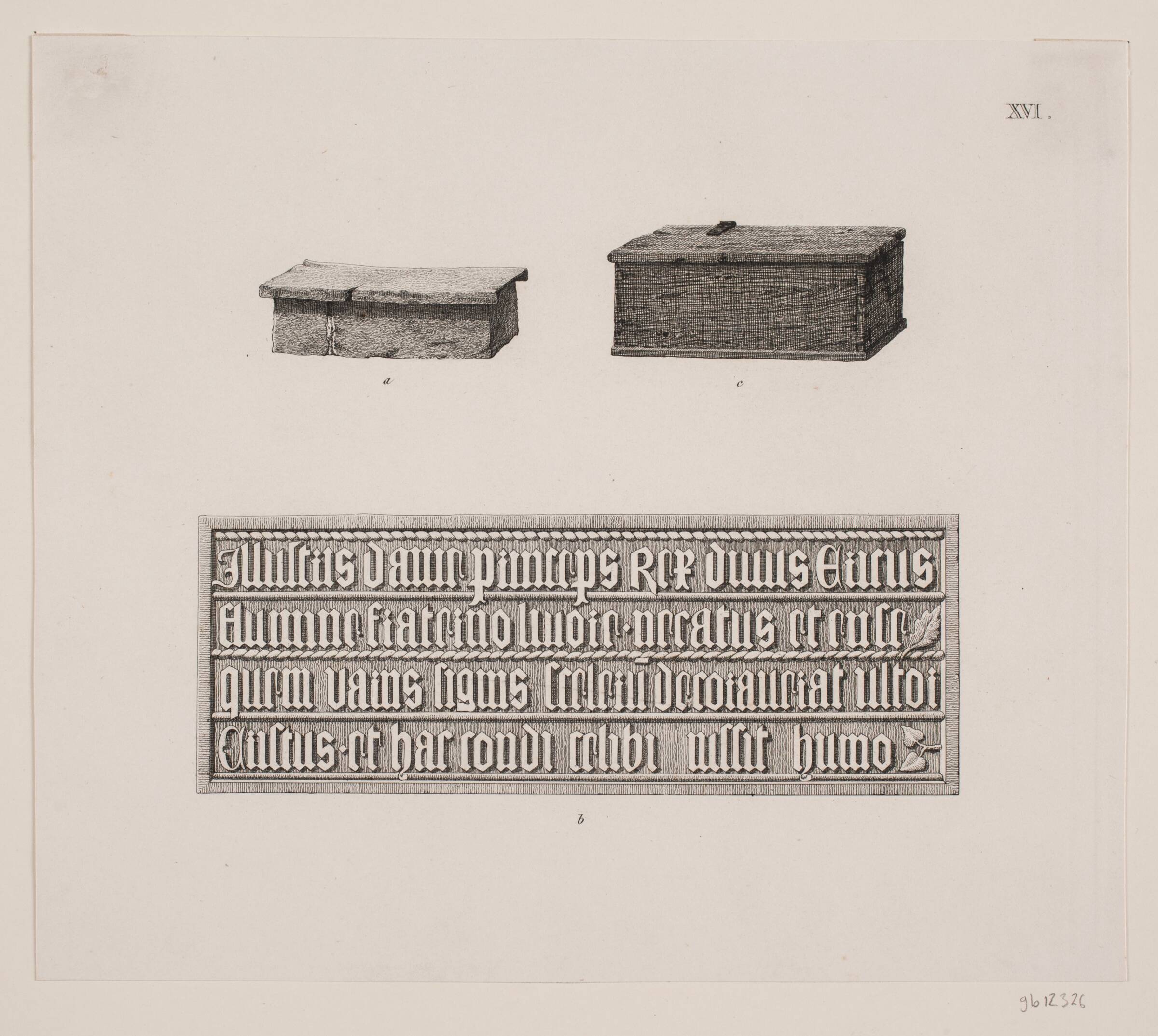 "Kongegravene i Ringsted Kirke". Planche XVI, Heinrich Hansen, 1858