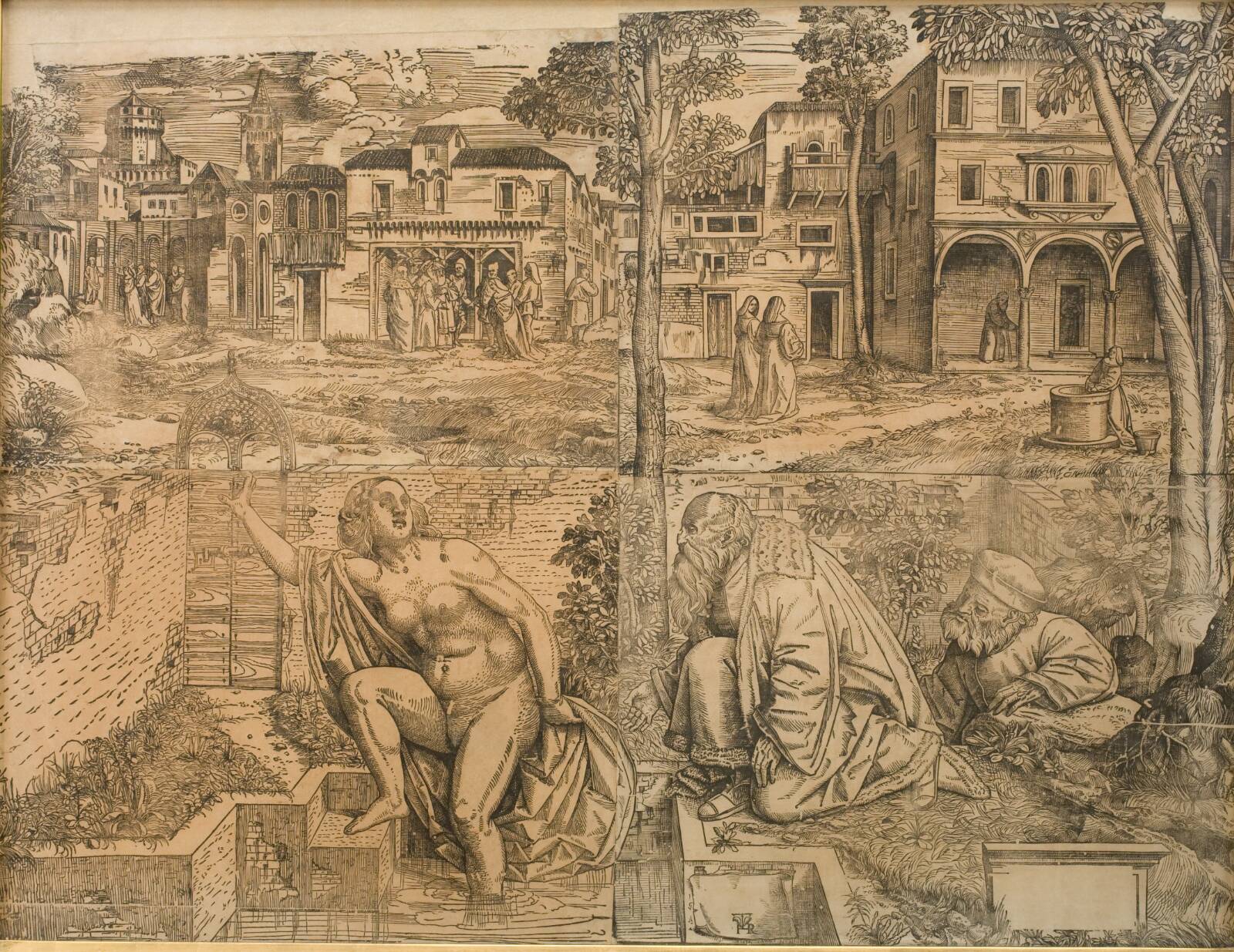 Susanne i badet, Monogrammist HIR-TV, 1513-1516