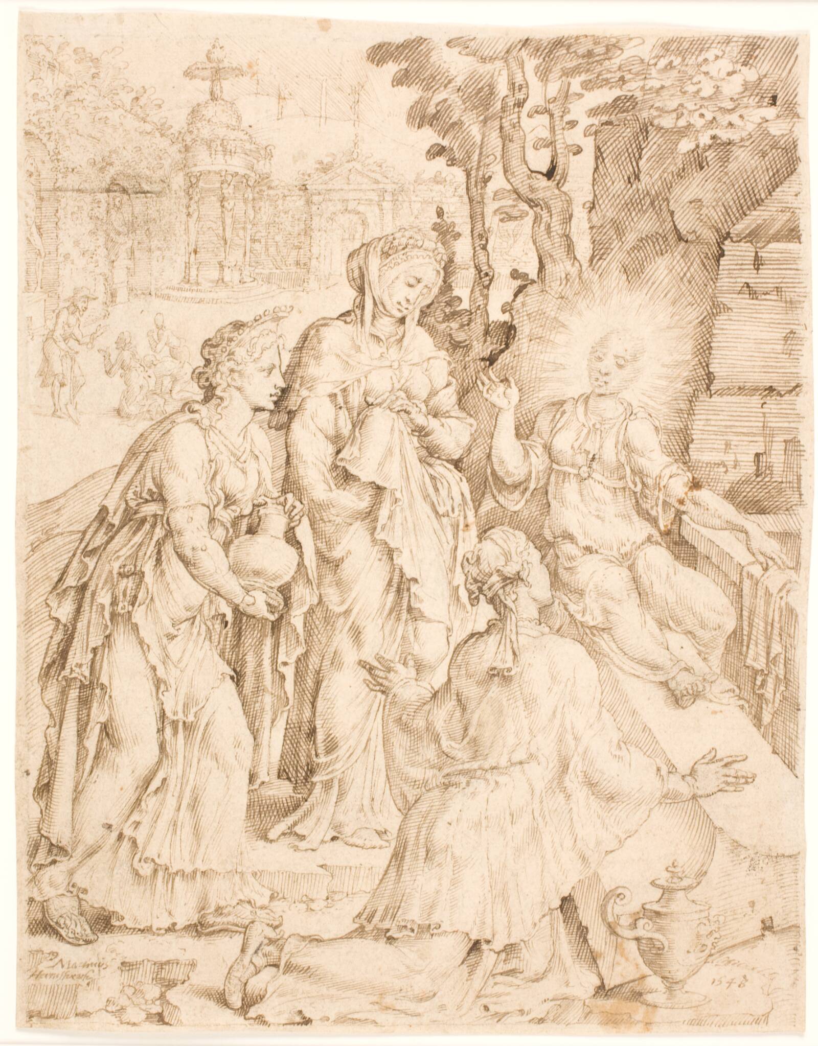 Kvinderne ved graven, Maarten van Heemskerck, 1548