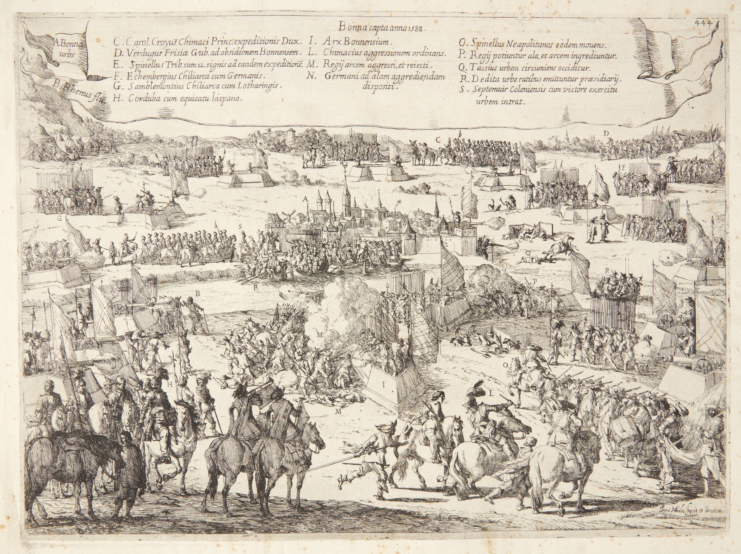 De Tassis og prinsen af Chimays erobring af Bonn, Jan Miel, 1599-1663