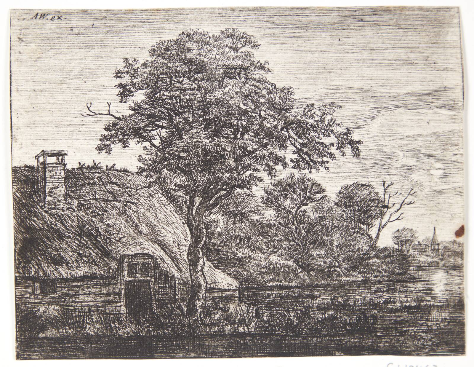 Hus i måneskin, Jan Ruyscher, 1625-1675