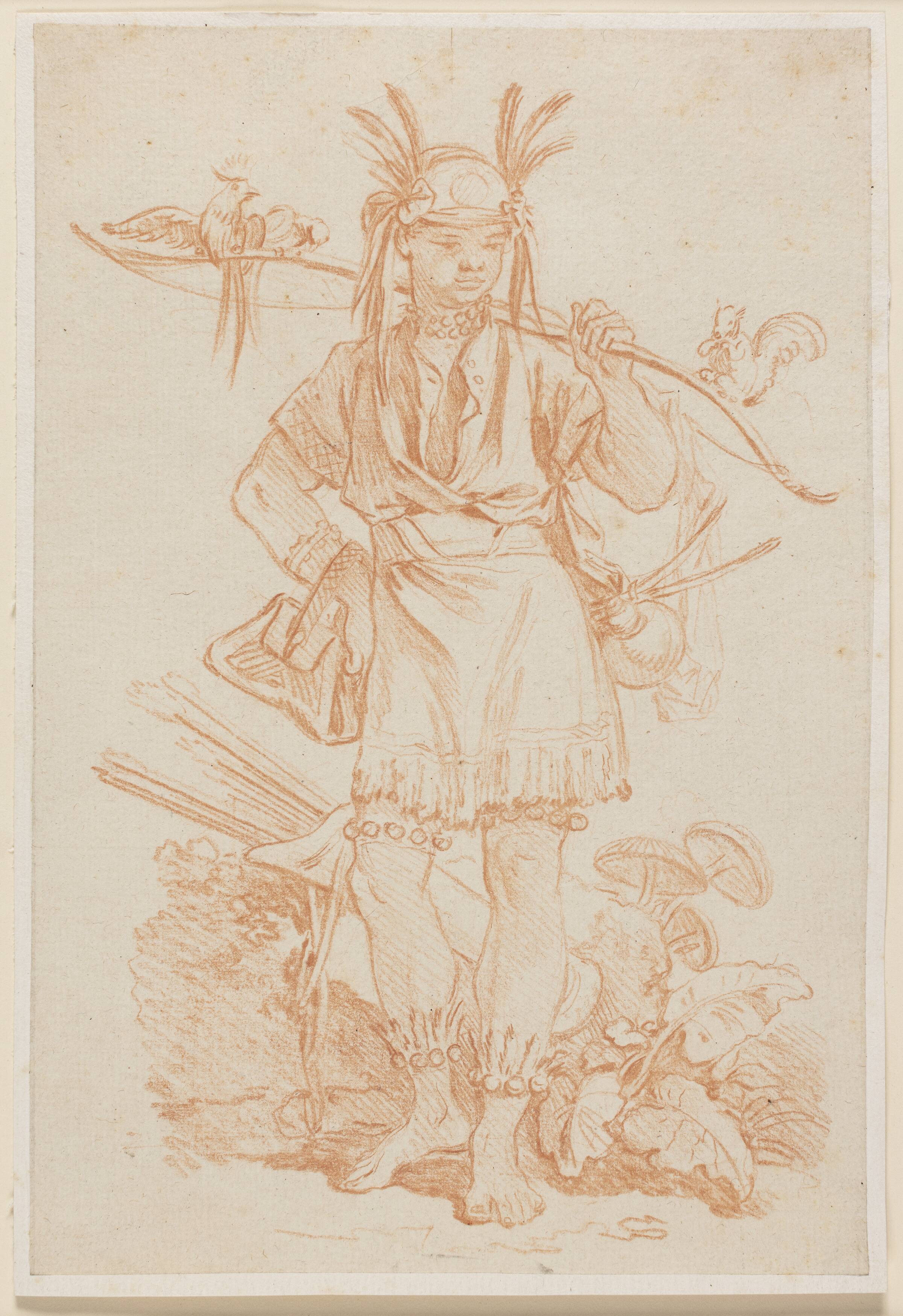 En bueskytte, kineseri, Jean-Etienne Liotard, 1702-1789