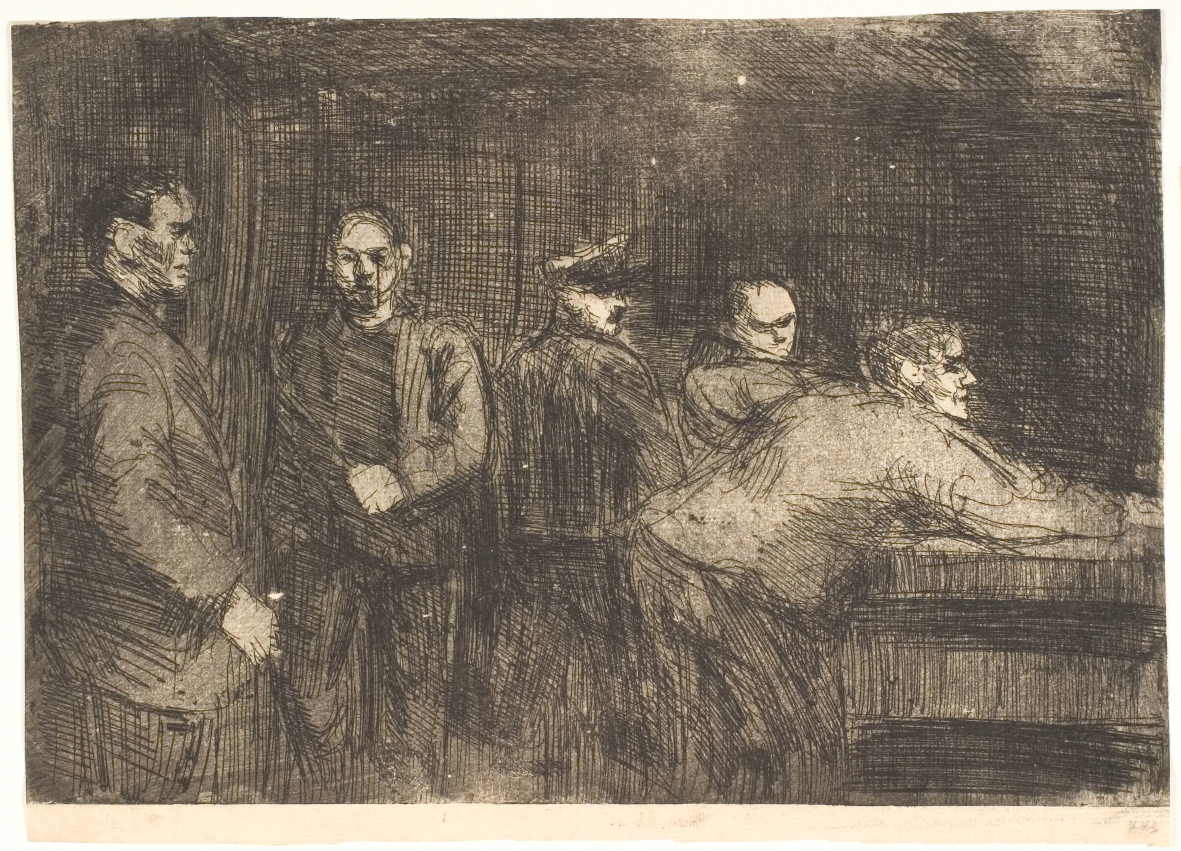 Kafeinteriør med billiardspil, Povl Christensen, 1929