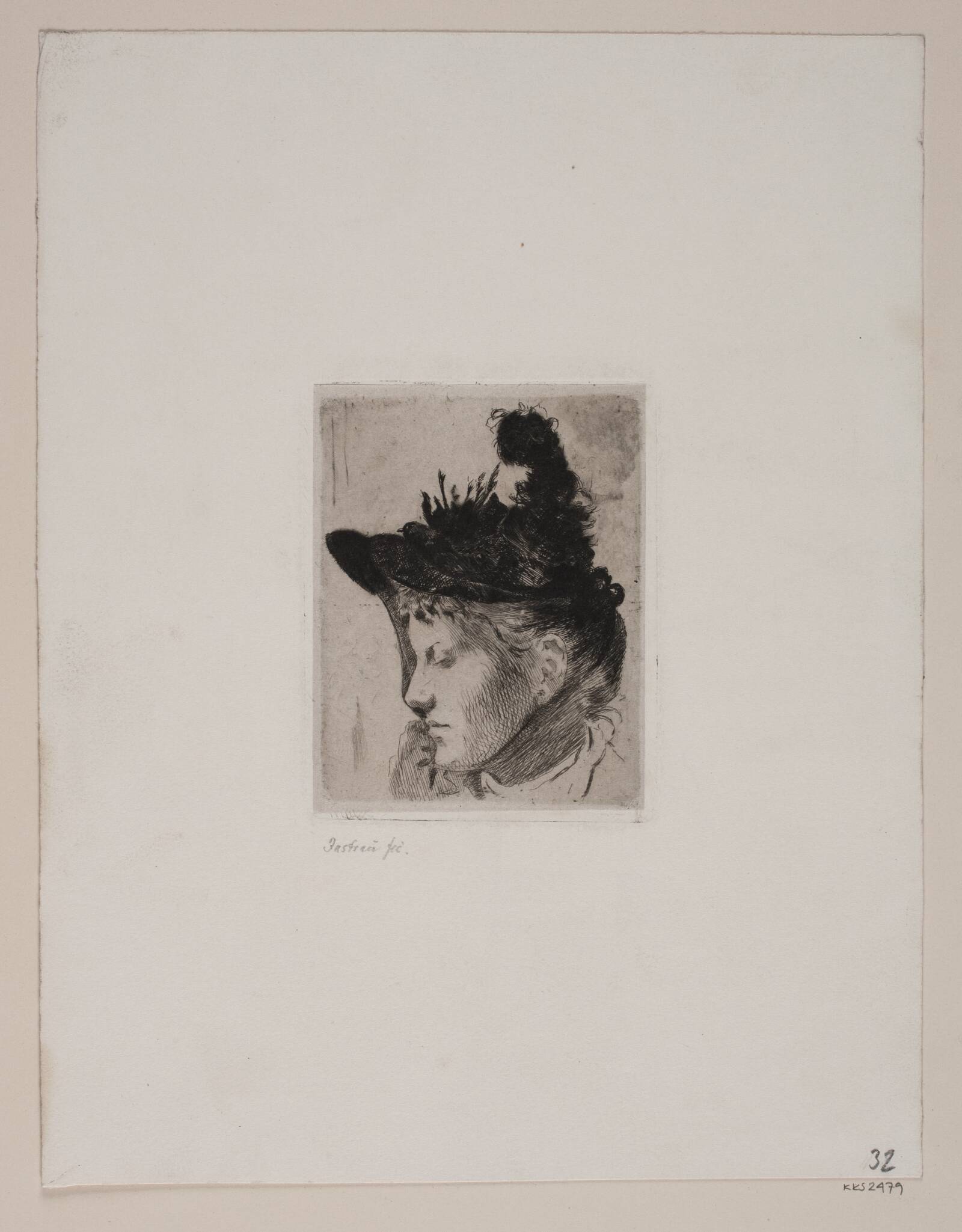 Kvindehoved, Viggo Jastrau, 1857-1946