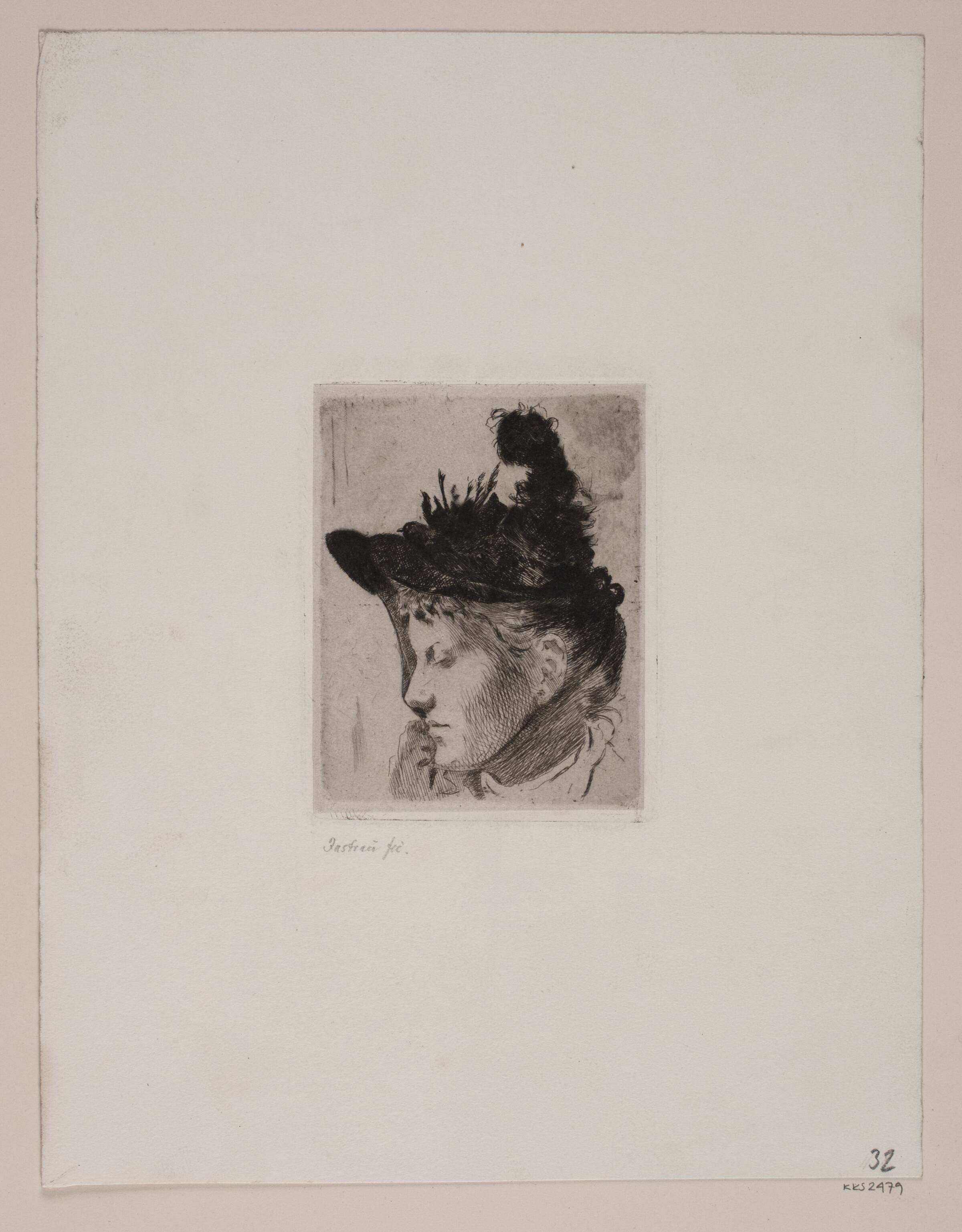 Kvindehoved, Viggo Jastrau, 1857-1946