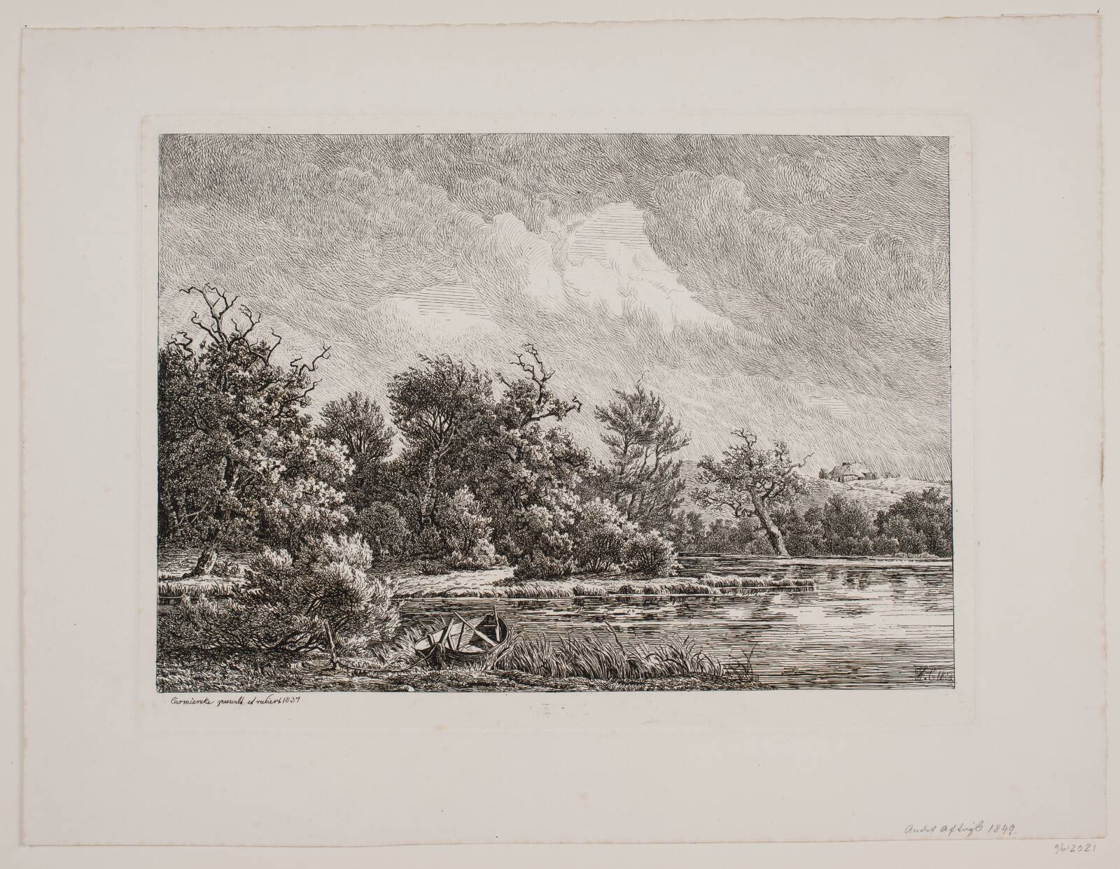 Båden i sivene, Hermann Carmiencke, 1837