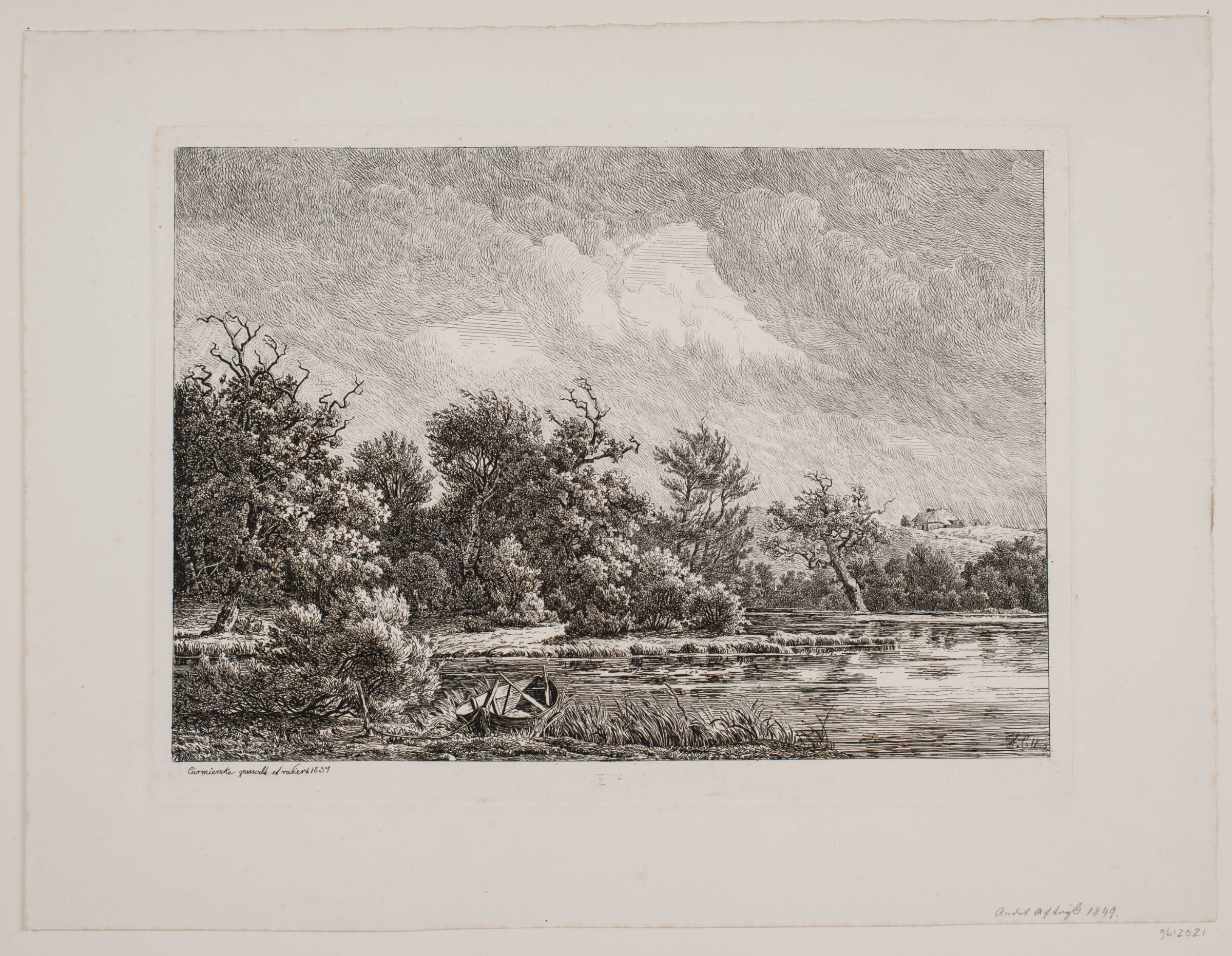 Båden i sivene, Hermann Carmiencke, 1837