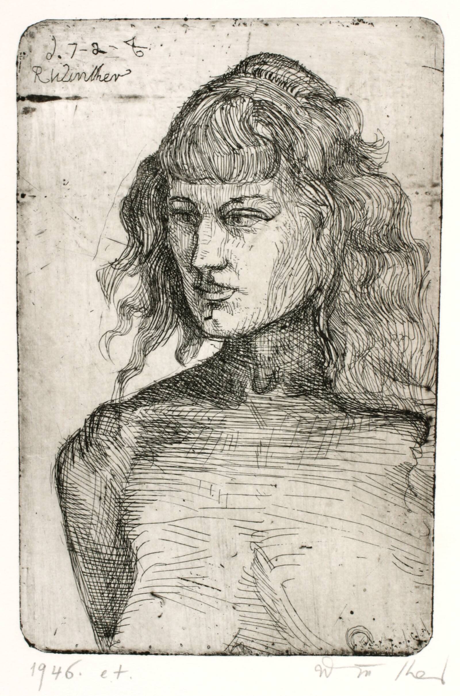 Kvindeportræt, Richard Winther, 1946