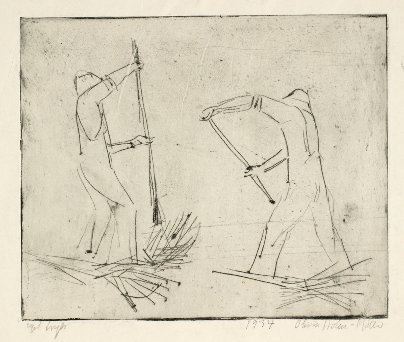 To høstkarle, Olivia Holm-Møller, 1934