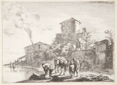 Mand med et mulæsel, Via Appia