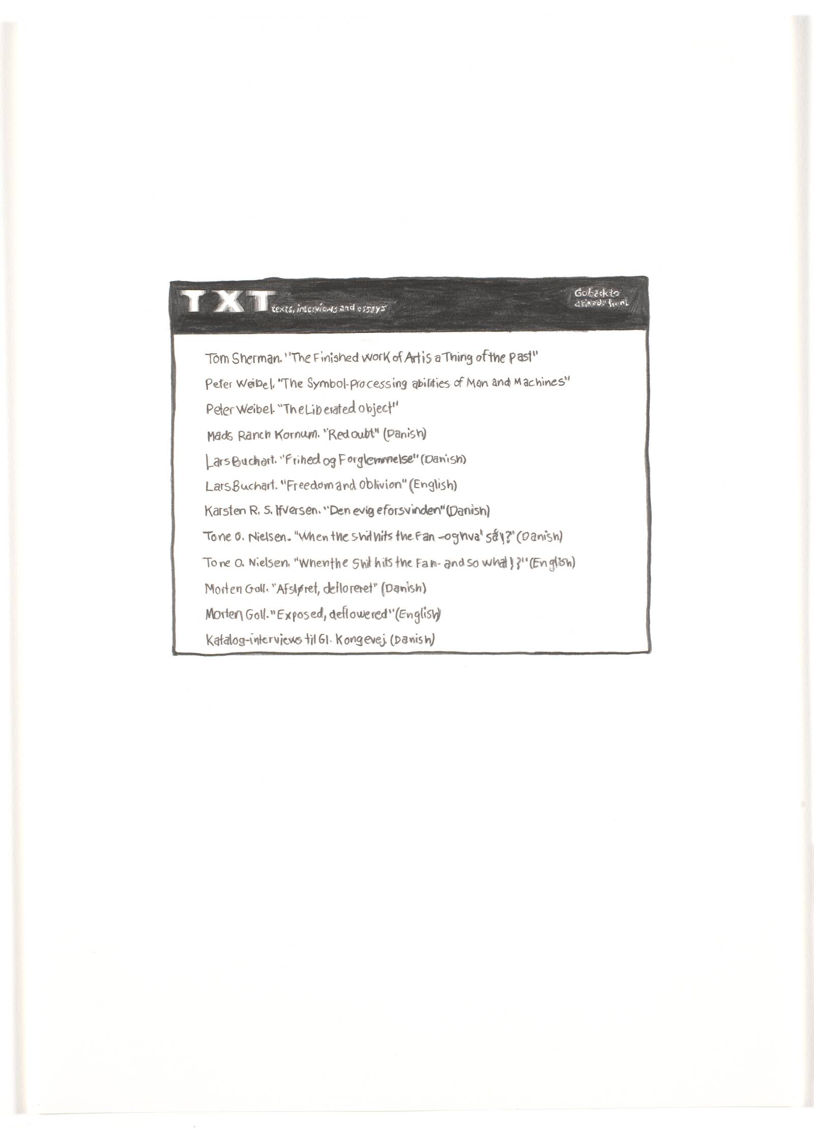 100 tegninger, Artnode, 1998