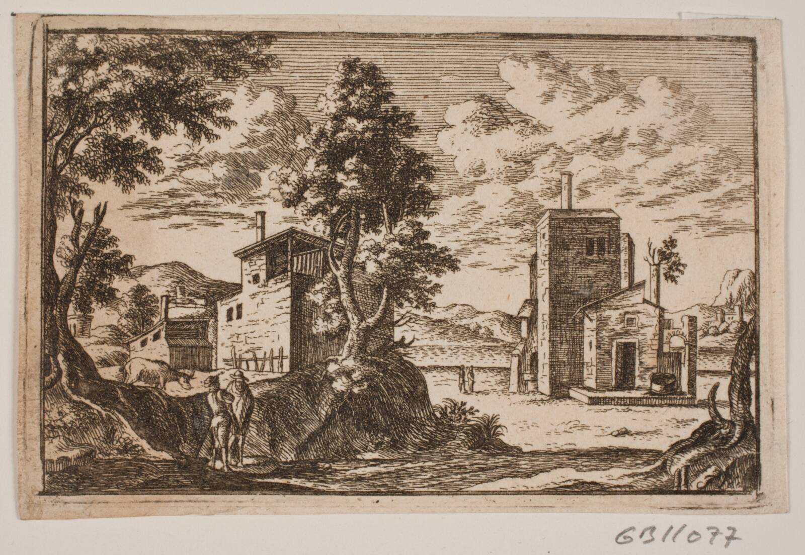 Sydlandsk landskab, Ubekendt, 1700-1799