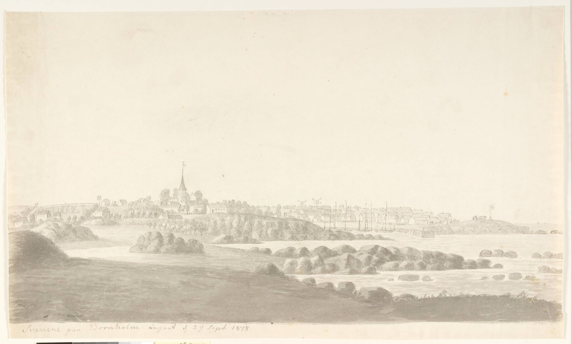 Svaneke på Bornholm, Søren L. Lange, 1818