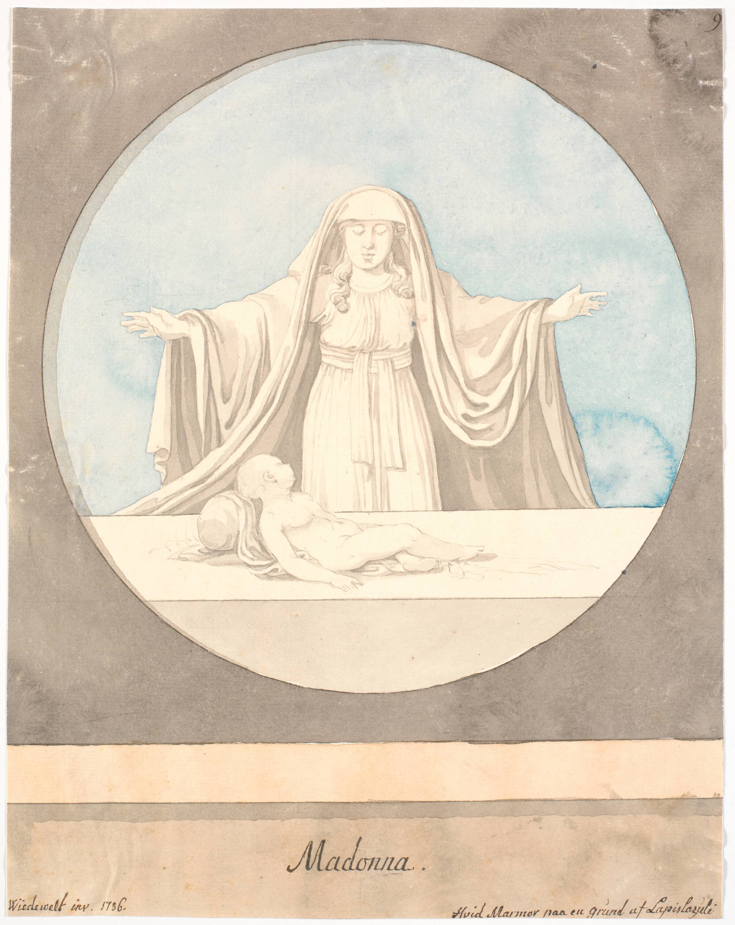 Madonna med barnet, Johannes Wiedewelt, 1786