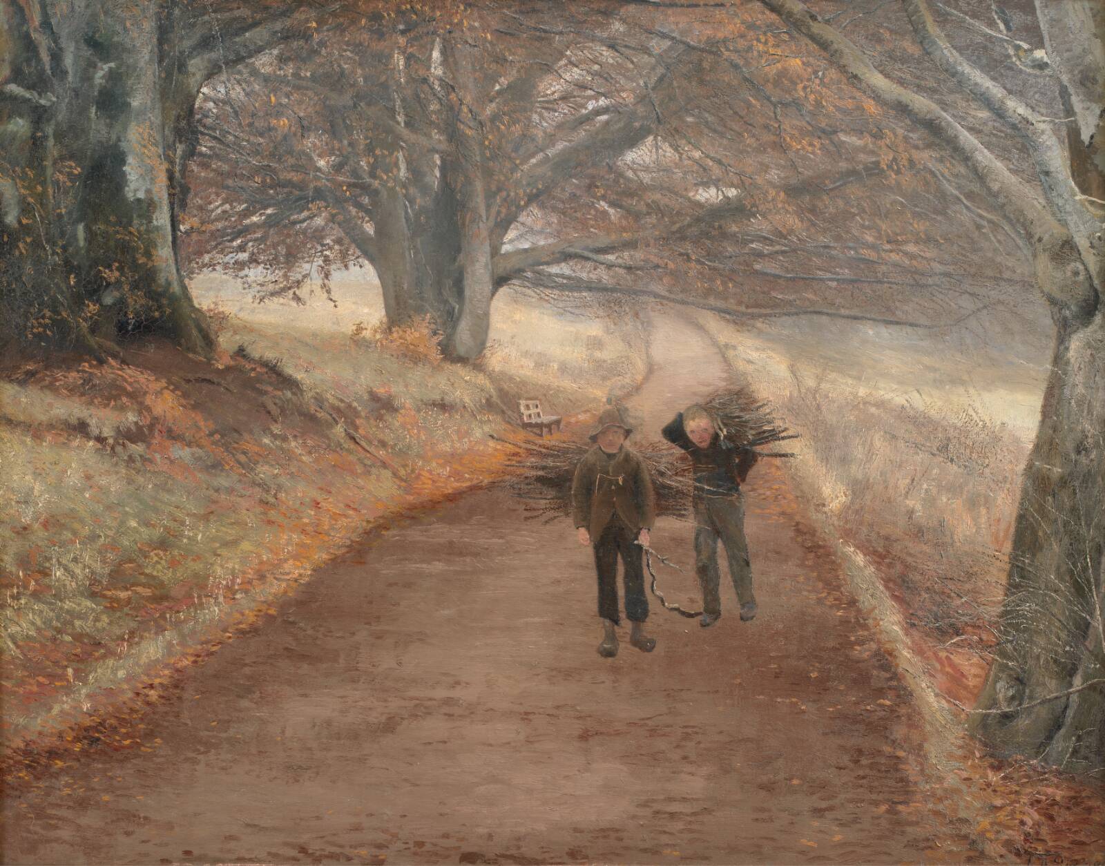 Gangsti ved Herlufsholm, L.A. Ring, 1890
