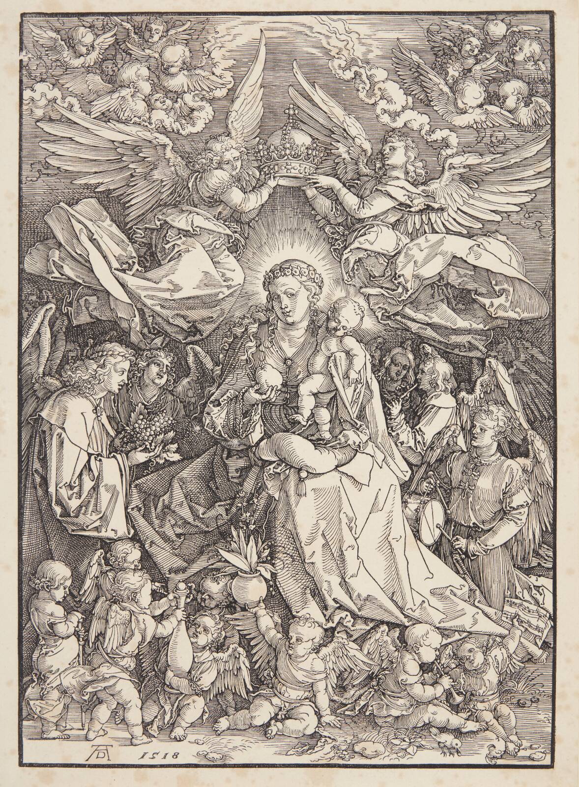 Madonna Queen of angels, by Albrecht Dürer, 1518