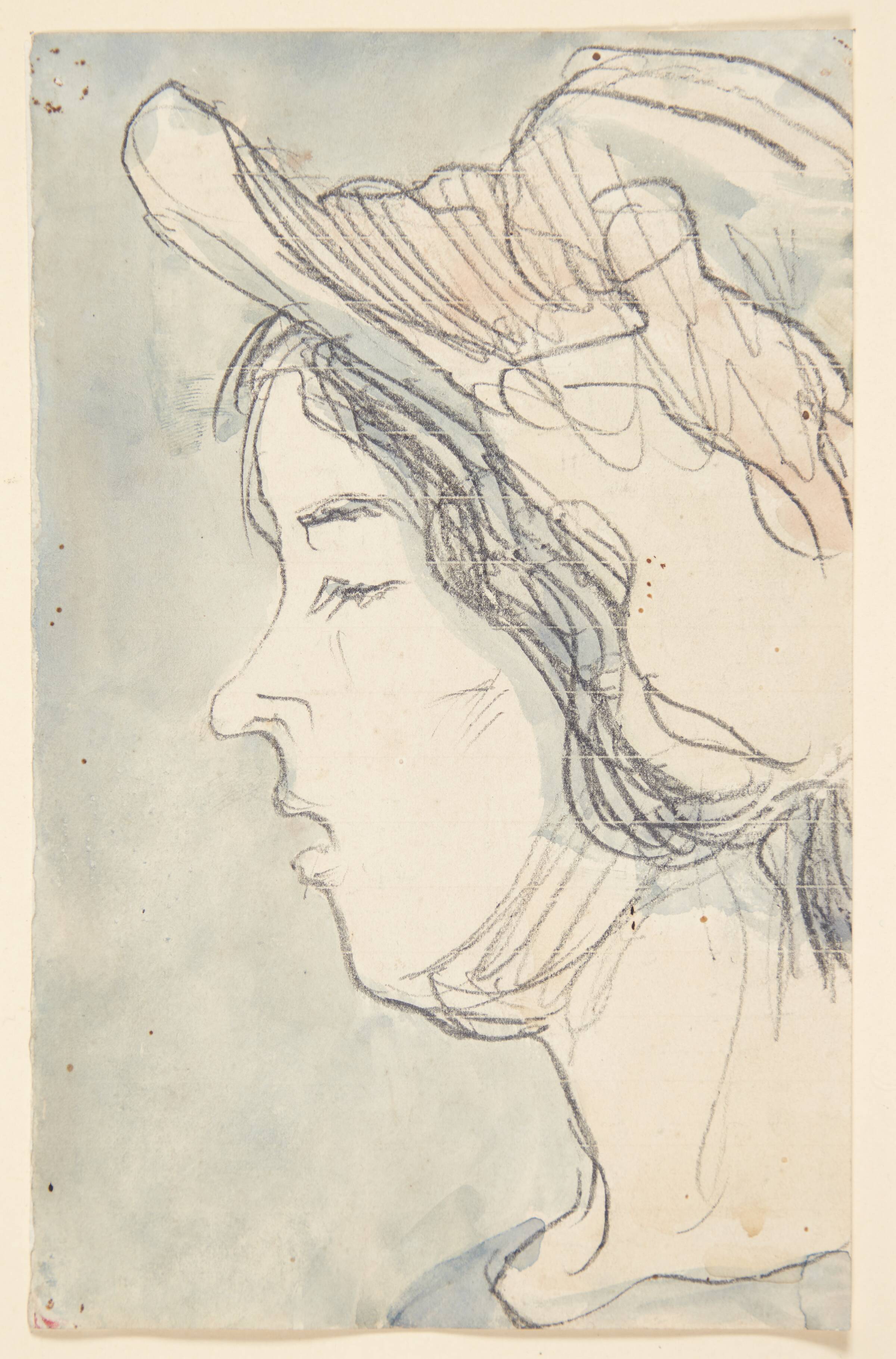 Ung pige med hat, profil t.v., Харальд Гирсинг, 1907-1908