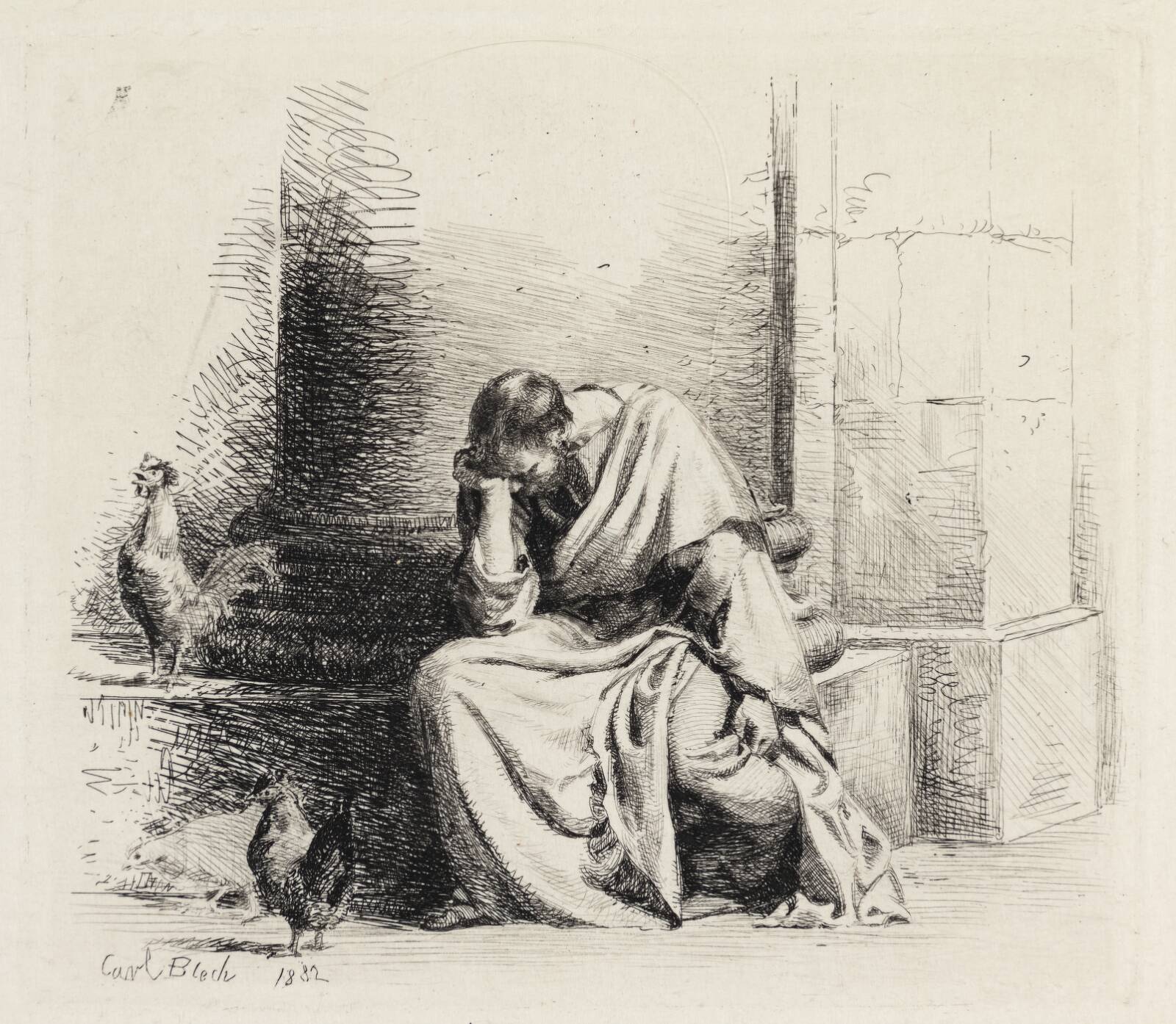Den angrende Peter, Carl Bloch, 1882