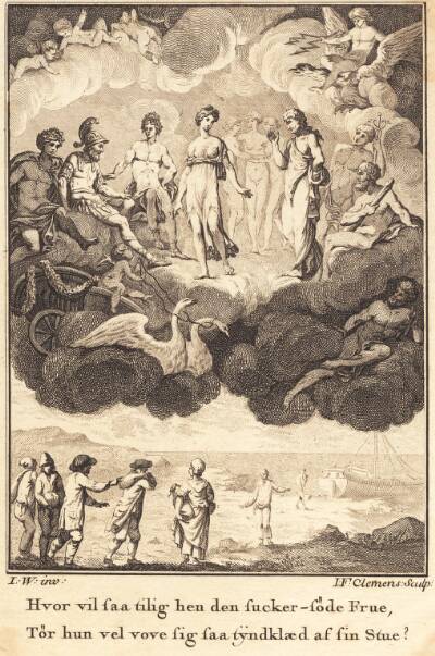 Venus mellem de forsamlede guder