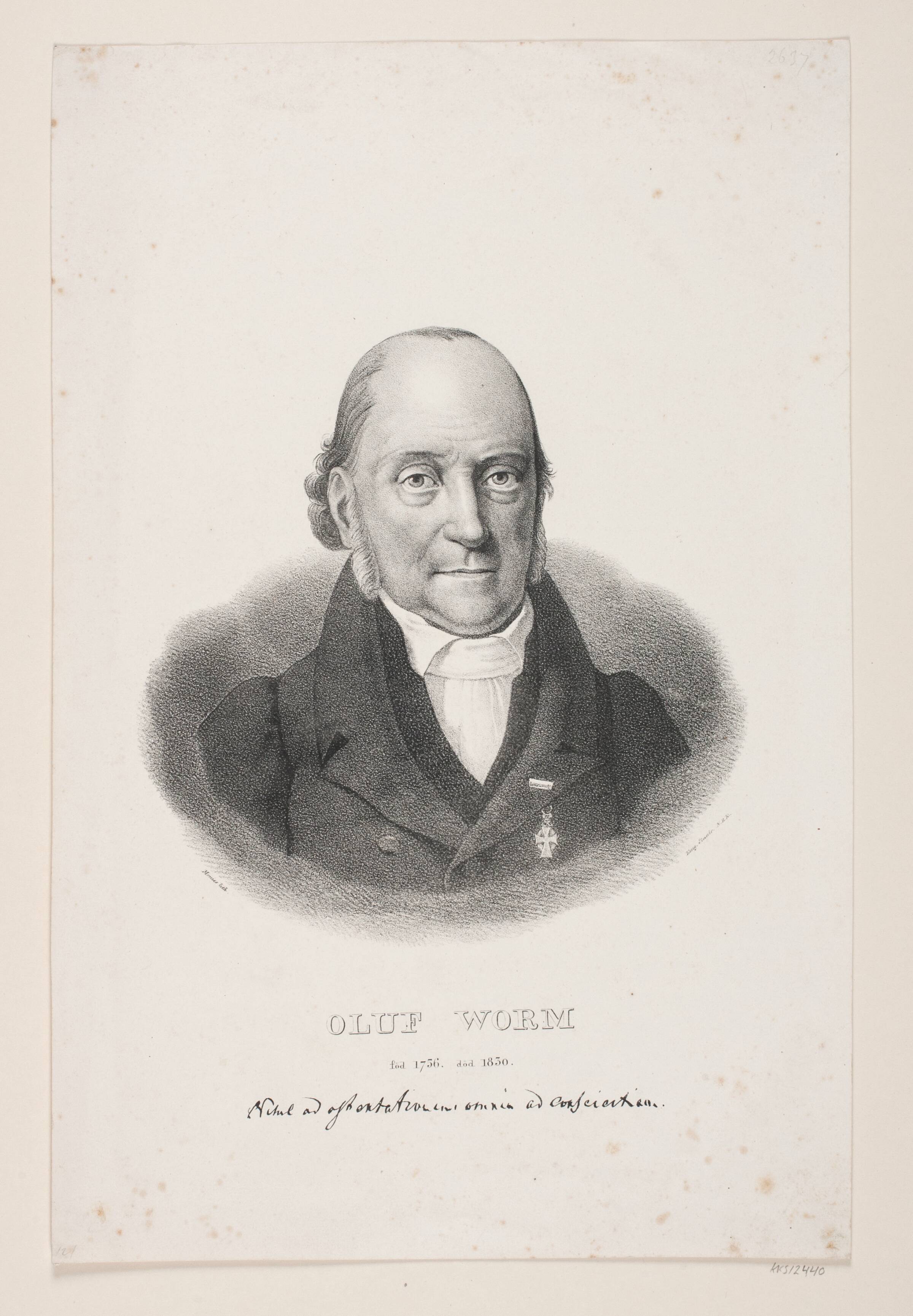 Oluf Worm, David Monies, 1833