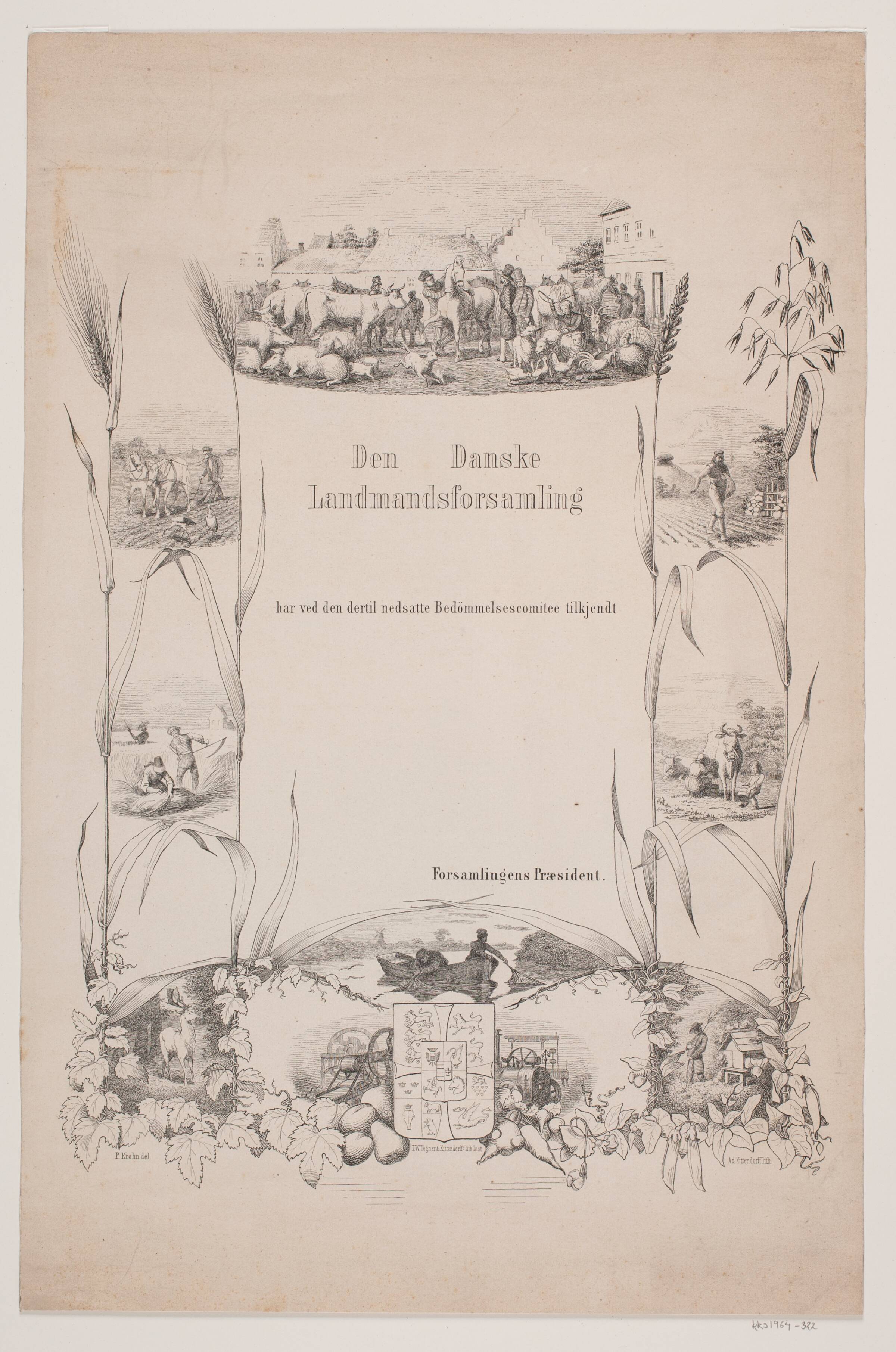 Bedømmelsesblad fra Den danske Landmandsforsamling, Adolph Kittendorff, 1820-1901