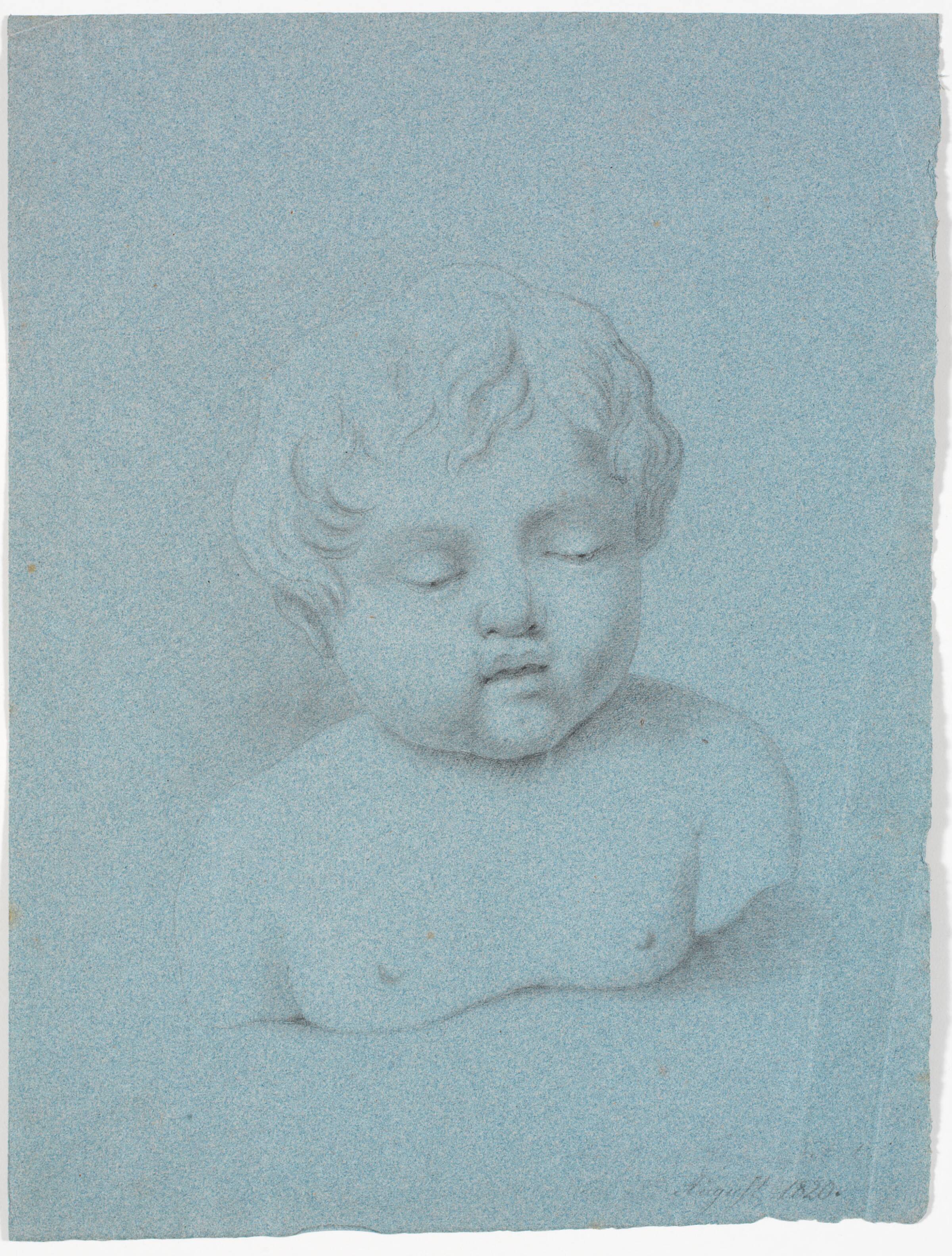 Studie af barnebuste, Martinus Rørbye, 1820