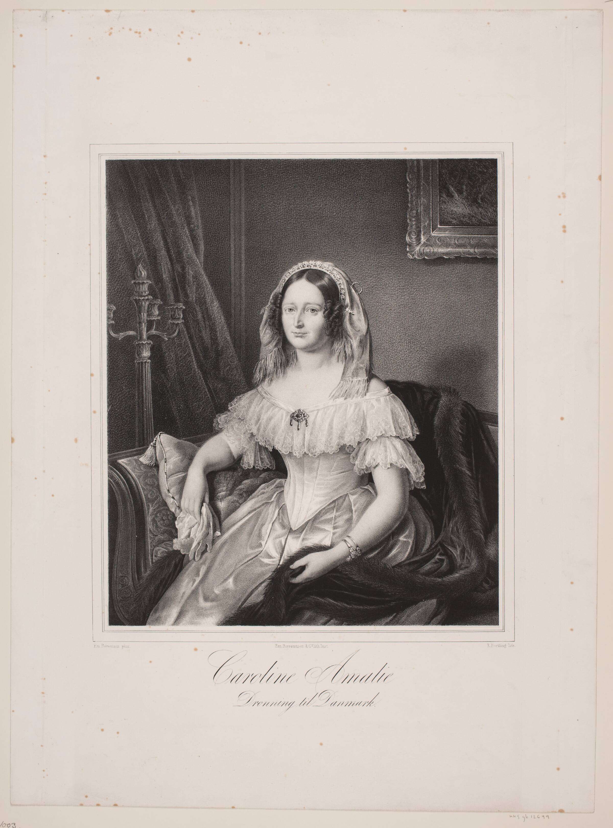 Dronning Caroline Amalie, Edvard Fortling, 1842-1941